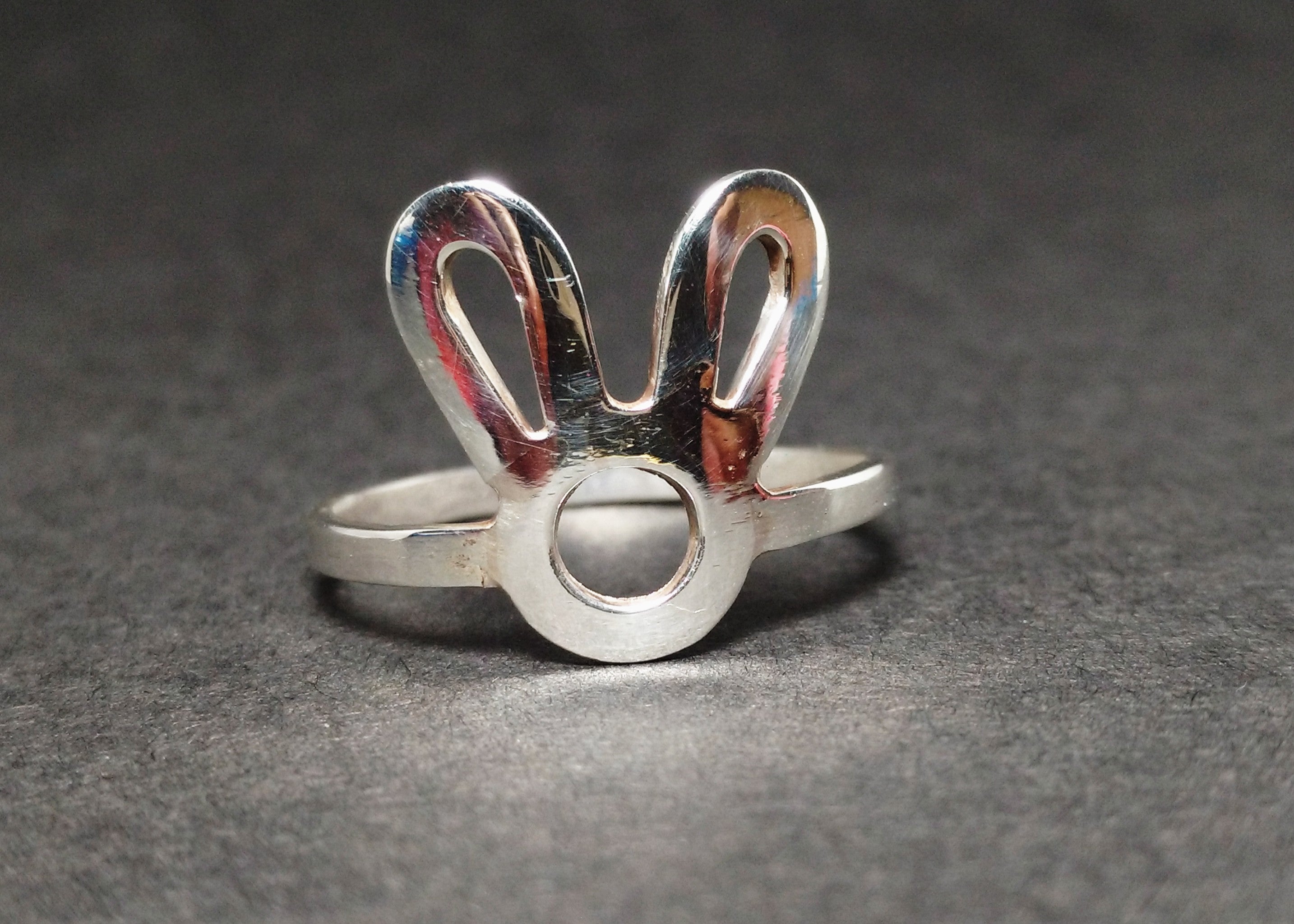 Hasenring 925er Sterlingsilber Silberner Hasenring Tierischer Hasenring Kinderring Statement-Ring