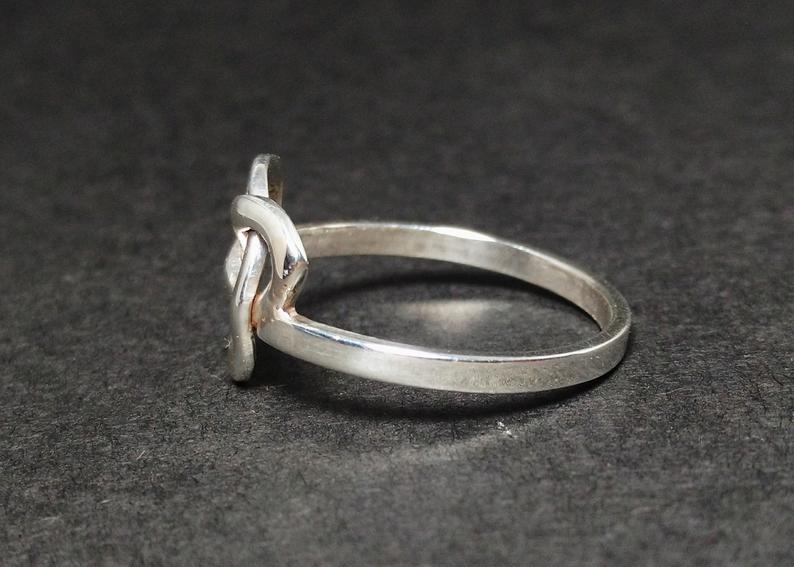 Keltischer Trinity-Ring 925 Sterlingsilber Keltischer Knoten Silberring Geschenk für Sie Handgemachter Ring