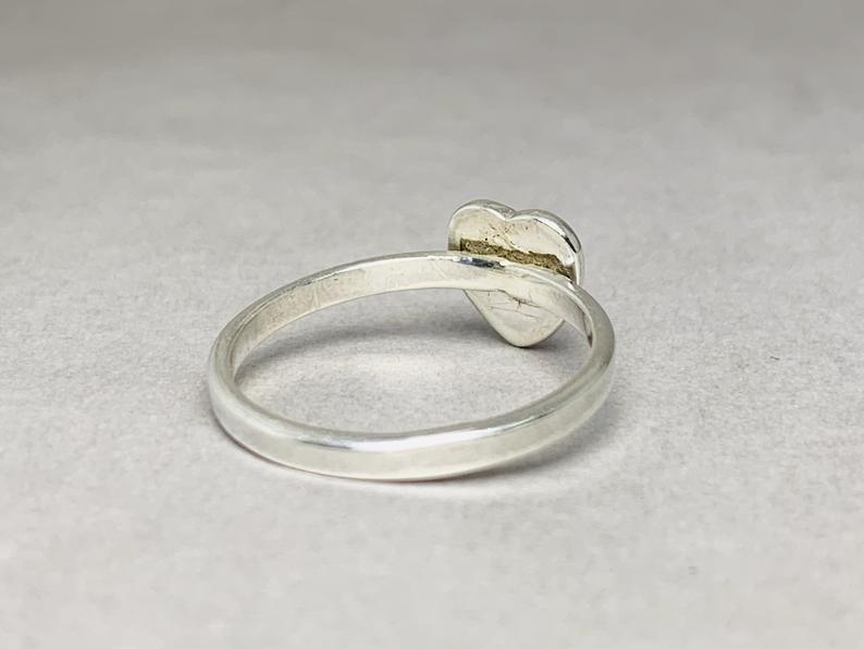 Herzring 925 Sterling Silber Stapelring Damen Geschenkring Herzform Zierlicher Ring Handgefertigter Ring