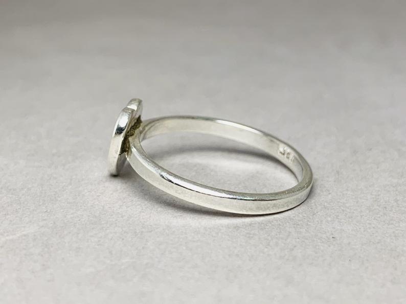 Herzring 925 Sterling Silber Stapelring Damen Geschenkring Herzform Zierlicher Ring Handgefertigter Ring