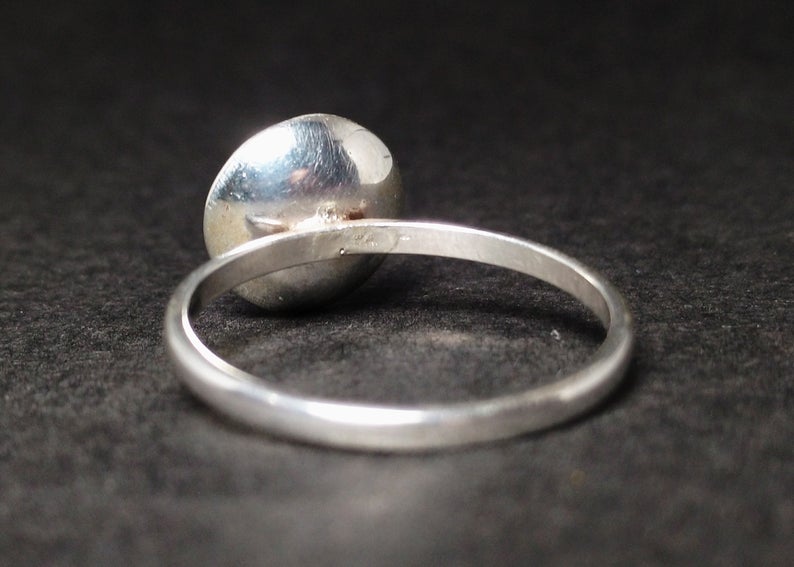 Gewölbter Ring 925 Sterling Silber Chunky Ring Gewölbter Silberring Hippie Ring Ring für Damen