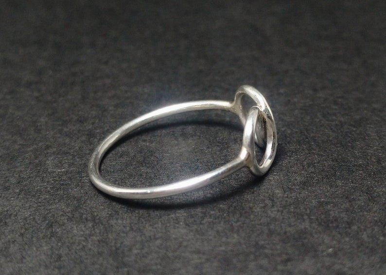 Unendlichkeitsring 925 Sterling Silber handgemachter Ring Silber Unendlichkeitsring Silberschmuck Stapelring Geschenk für Sie
