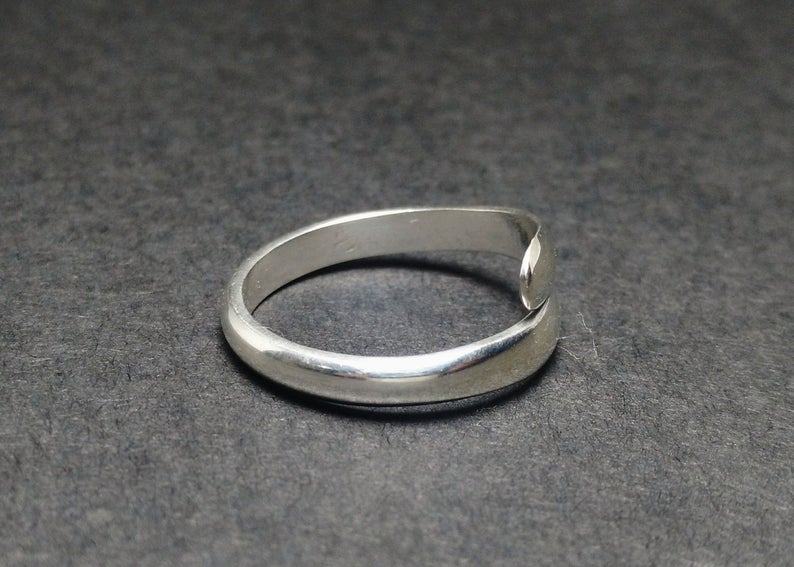 Open Band Ring 925 Sterling Silver Handmade Jewelry Adjustable Ring Dainty Ring Statement Ring Plain Ring