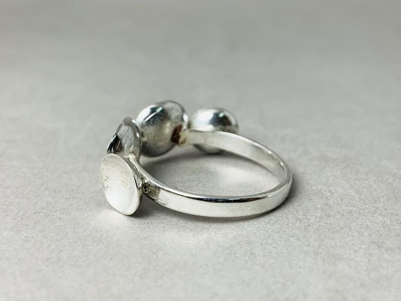 Gewölbter Ring 925 Sterling Silber Handgemachter Kreisring Einzigartiger Ring Geschenk Für Sie Statement-Ring