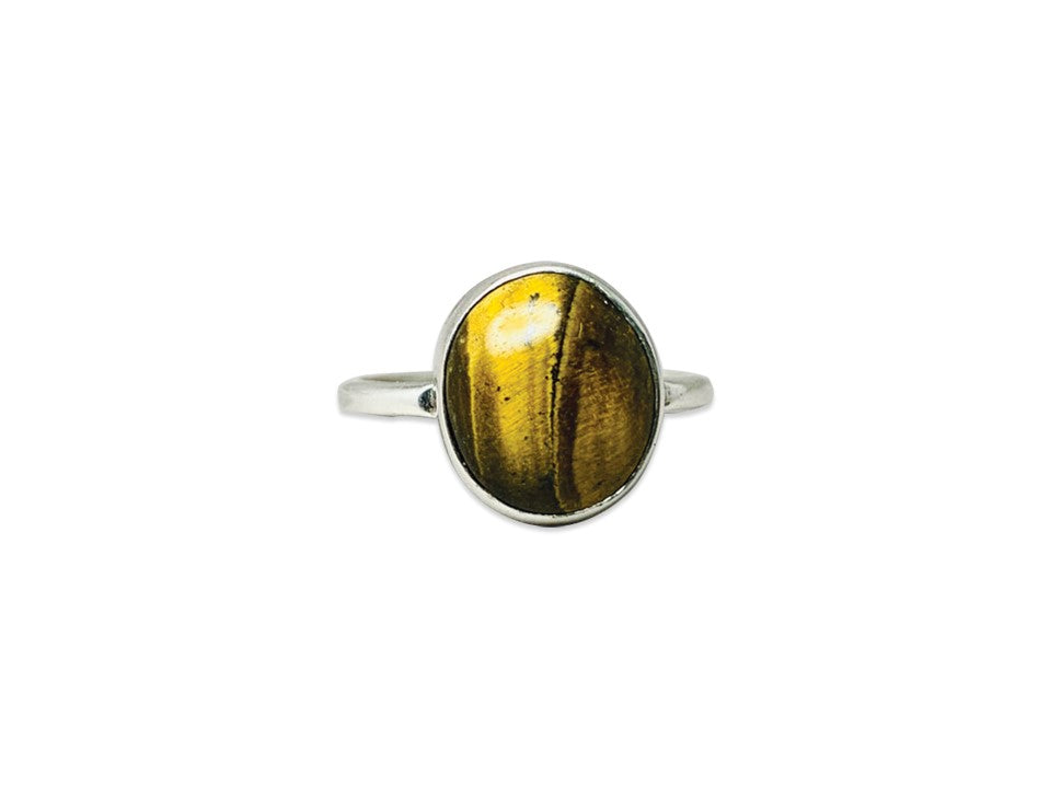 Tigerauge Ring 925 Sterlingsilber Mädchen Damen Ring Böhmischer Ring Gypsy Ring Tigerauge Schmuck