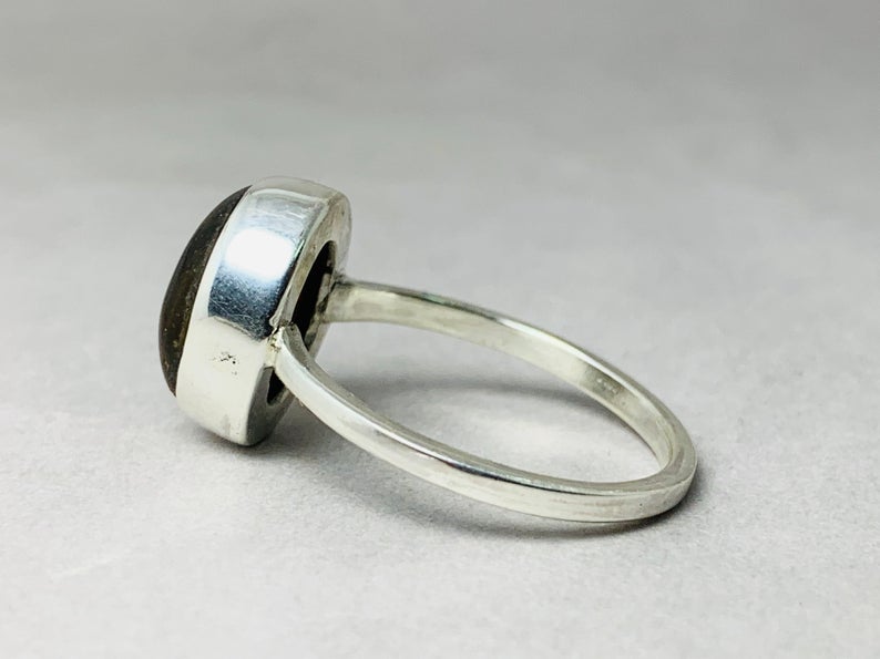 Tigerauge Ring 925 Sterlingsilber Mädchen Damen Ring Böhmischer Ring Gypsy Ring Tigerauge Schmuck