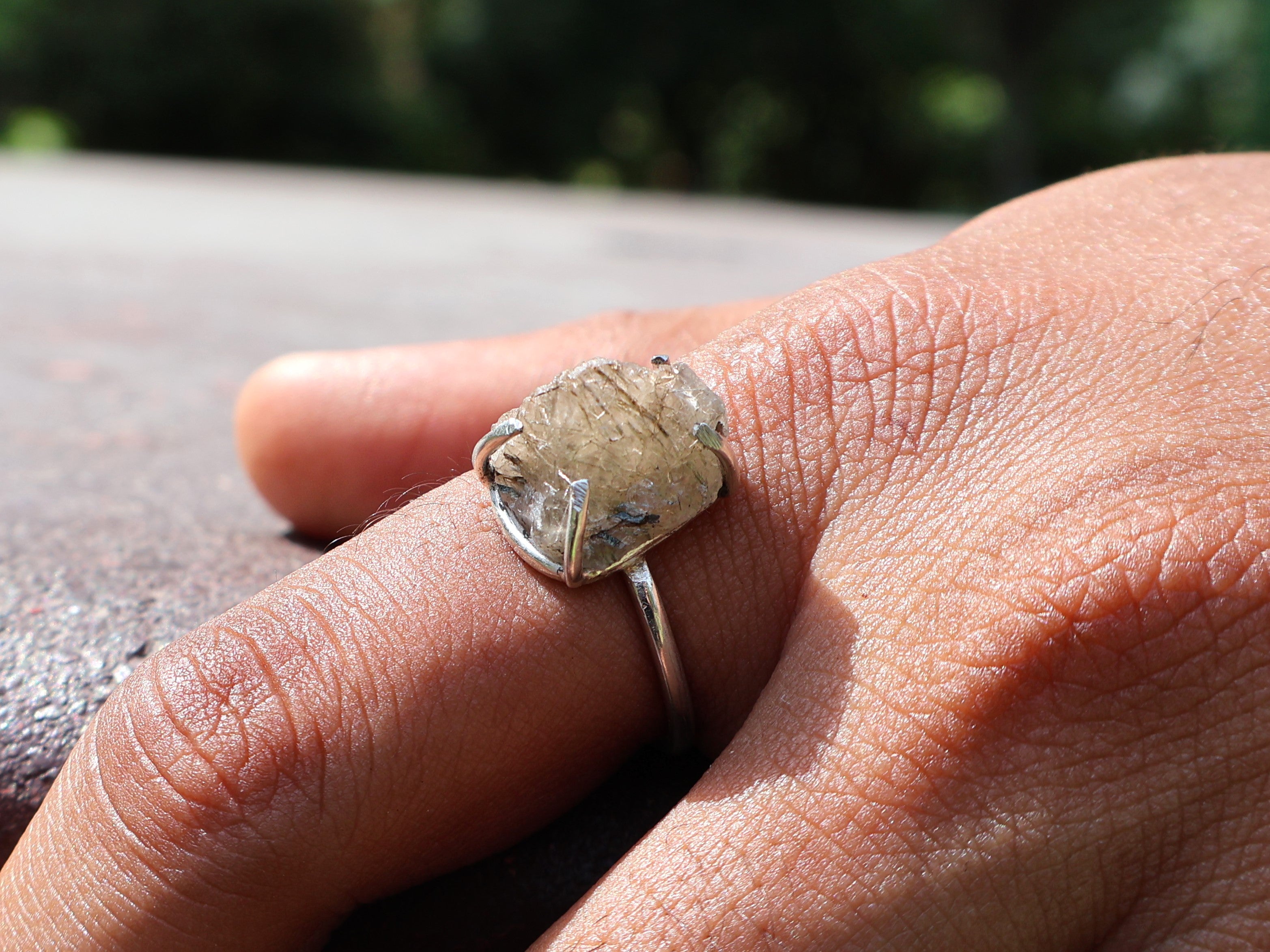 Roh Schwarz Rutil Ring 925 Sterling Silber Ring Stapelring Geburtsstein Ring Freundschaftsring Versprechensring