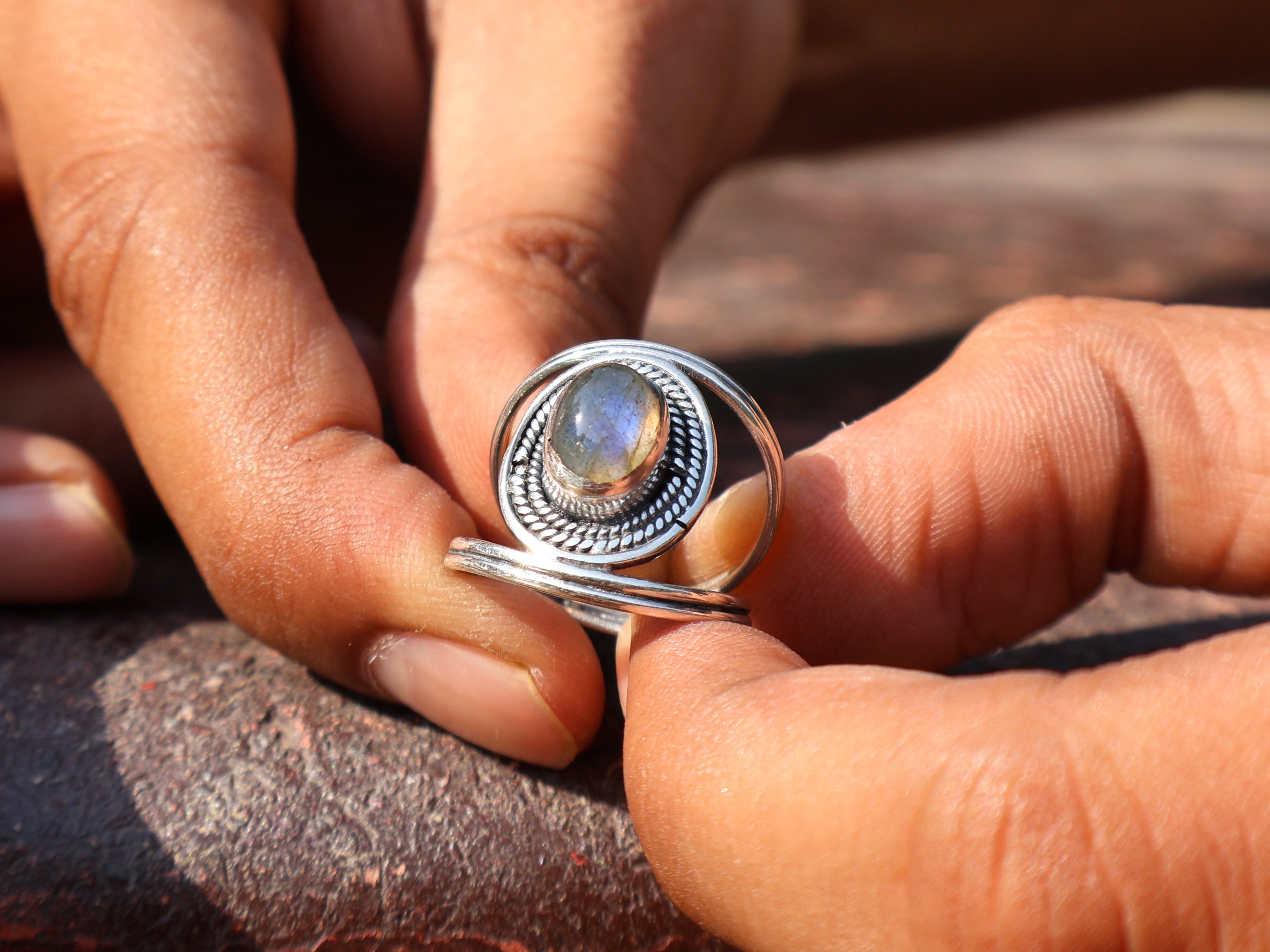 Labradorit Ring 925 Sterling Silber Ring Edelstein Ring Handgemachter Bohemian Ring Geschenk Für Sie