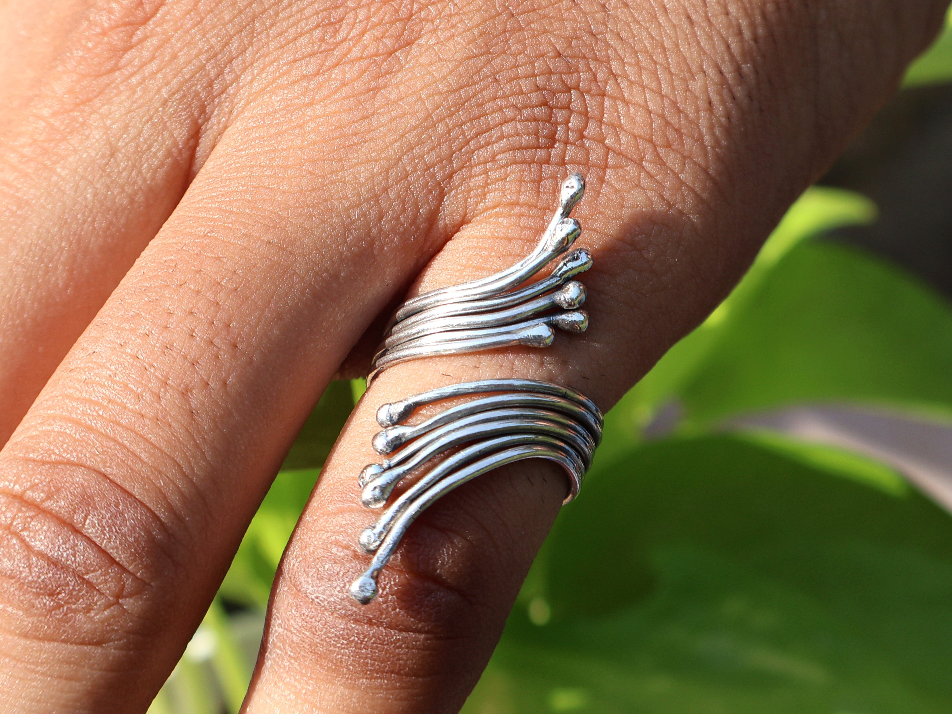 Handgefertigter wunderschöner Spiralring 925 Sterling Silber Damenring Einzigartiger Statement-Ring Geschenk für sie