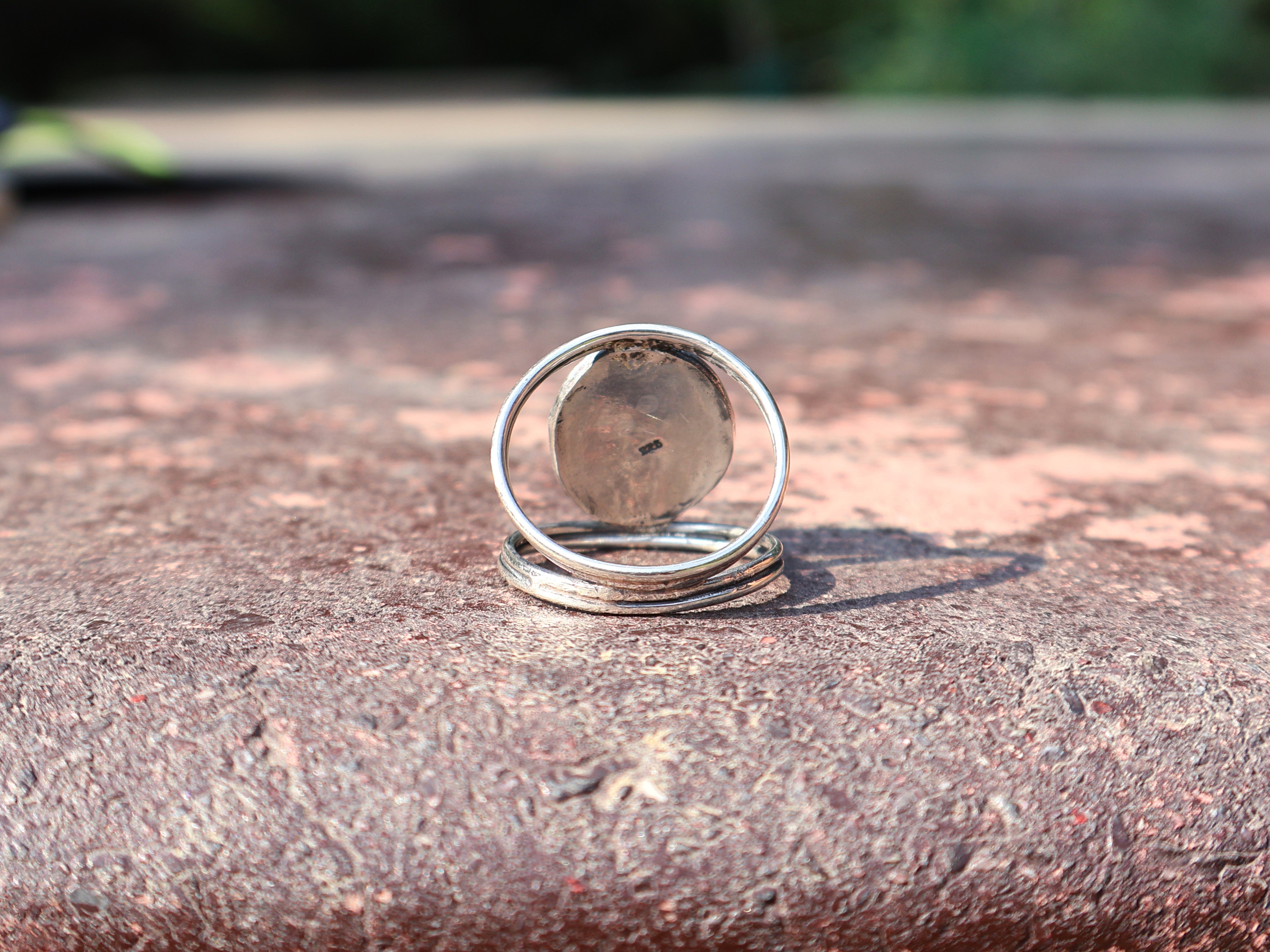 Echter Türkis Ring Handgemachter Damen Ring 925 Sterling Silber Ring Böhmischer Ovaler Edelstein Ring Blauer Stein Ring