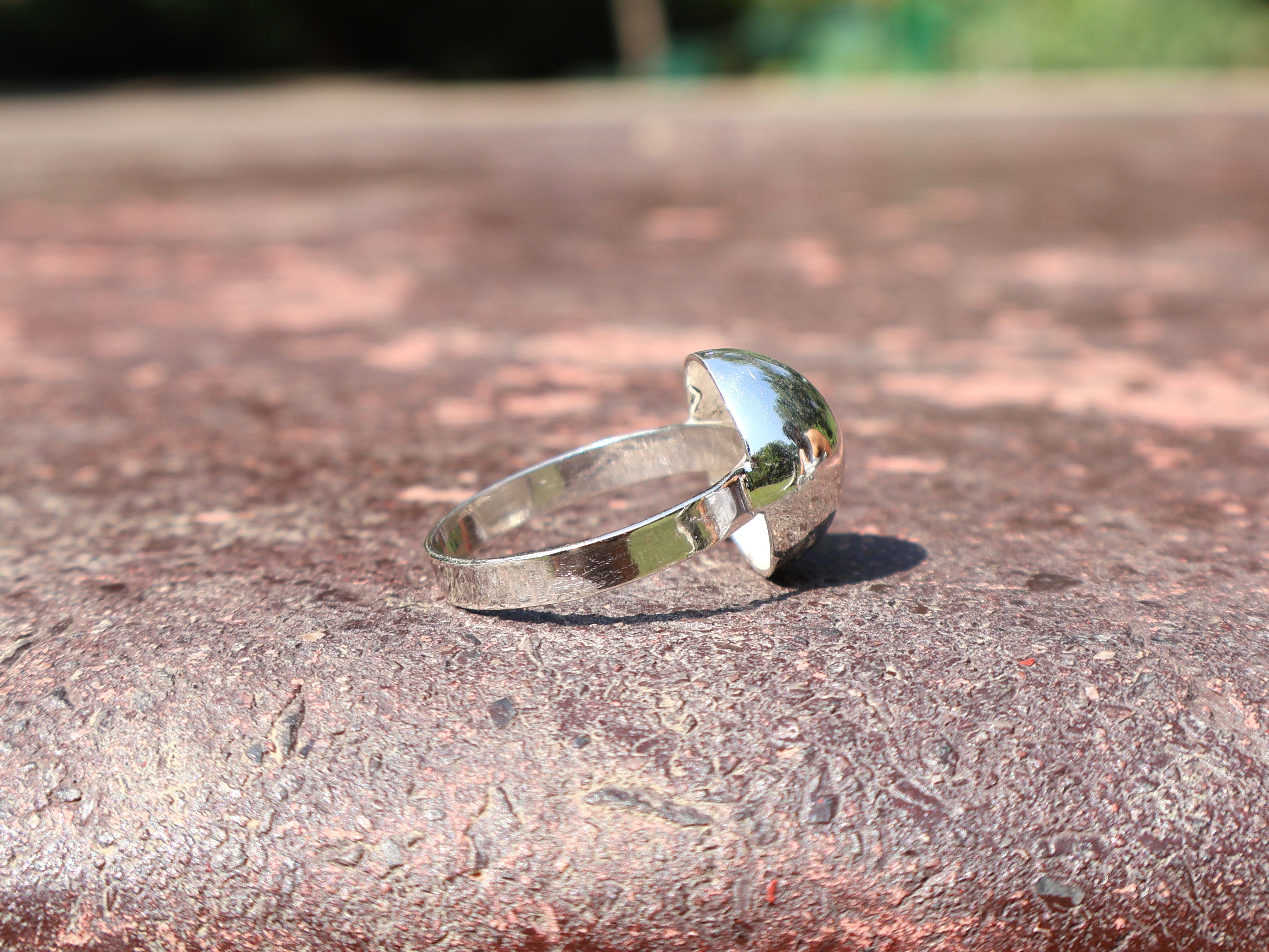 Halbkugel Ring 925 Sterling Silber Ring Kuppelring Alltagsring Geschenk für sie Boho Zierlicher Ring