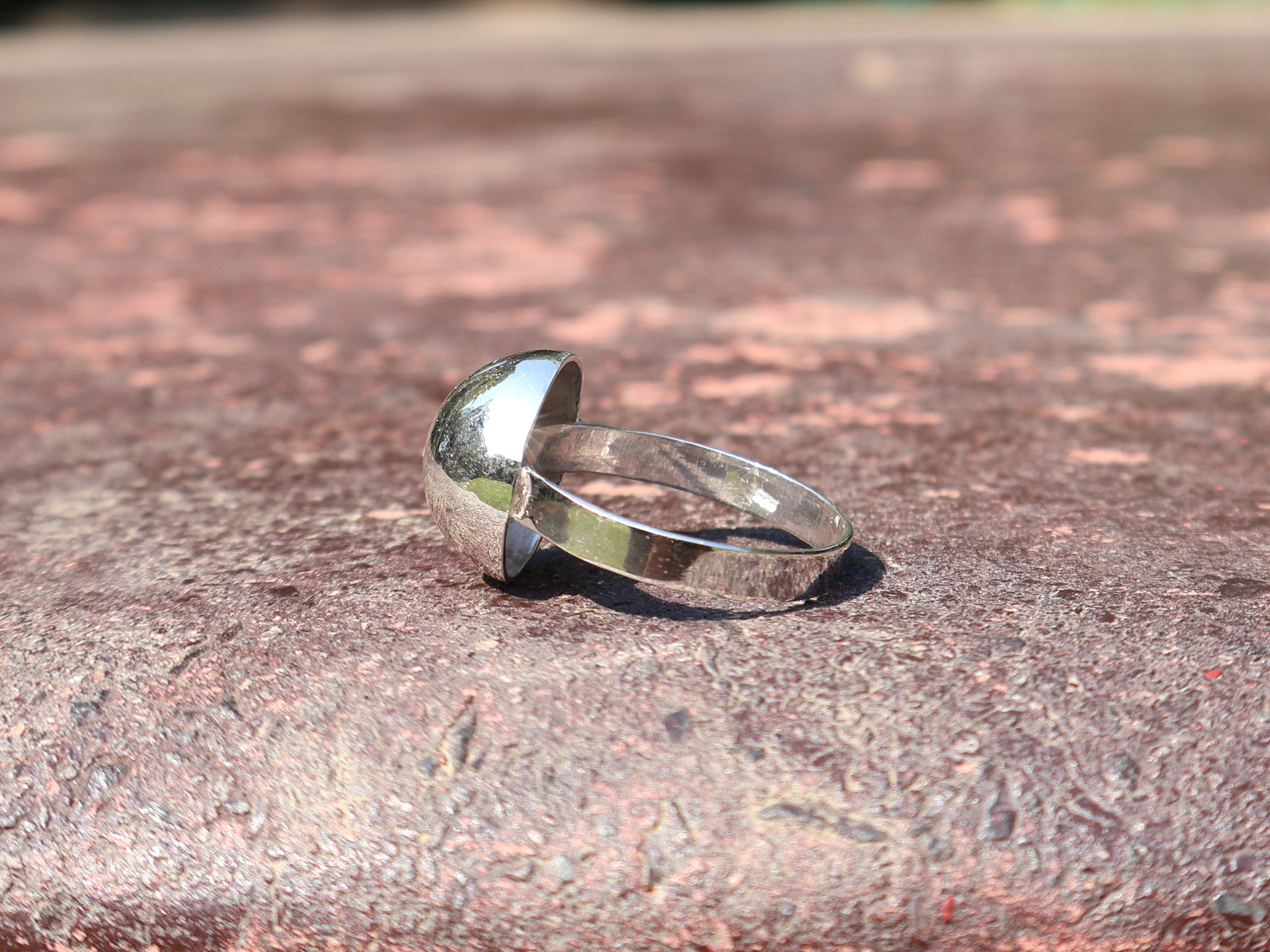 Halbkugel Ring 925 Sterling Silber Ring Kuppelring Alltagsring Geschenk für sie Boho Zierlicher Ring