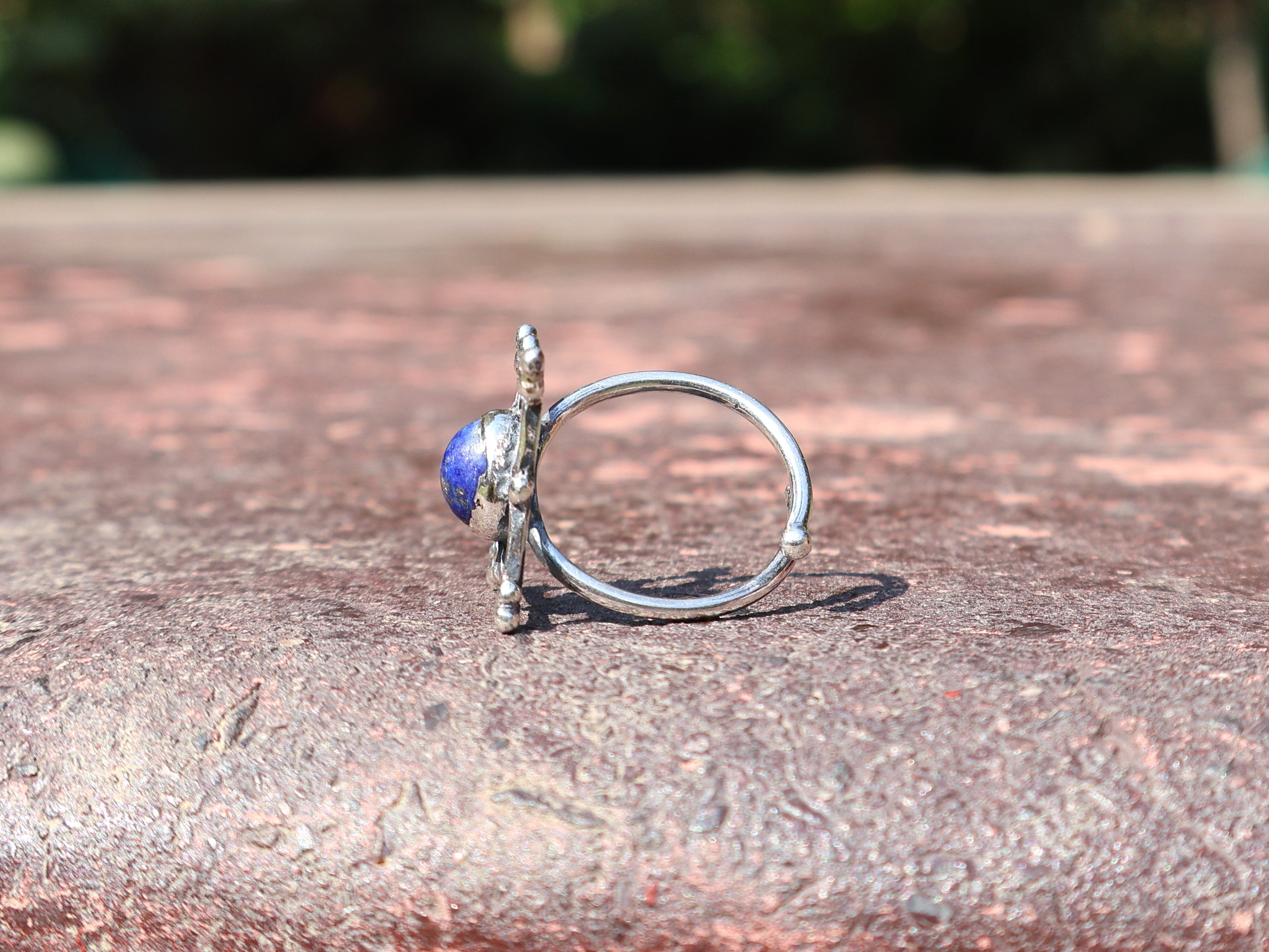 Natürlicher Lapislazuli Ring 925 Sterling Silber Ring Zierlicher Silber Lapislazuli Edelstein Geschenkring Für Frauen Verlobungsring