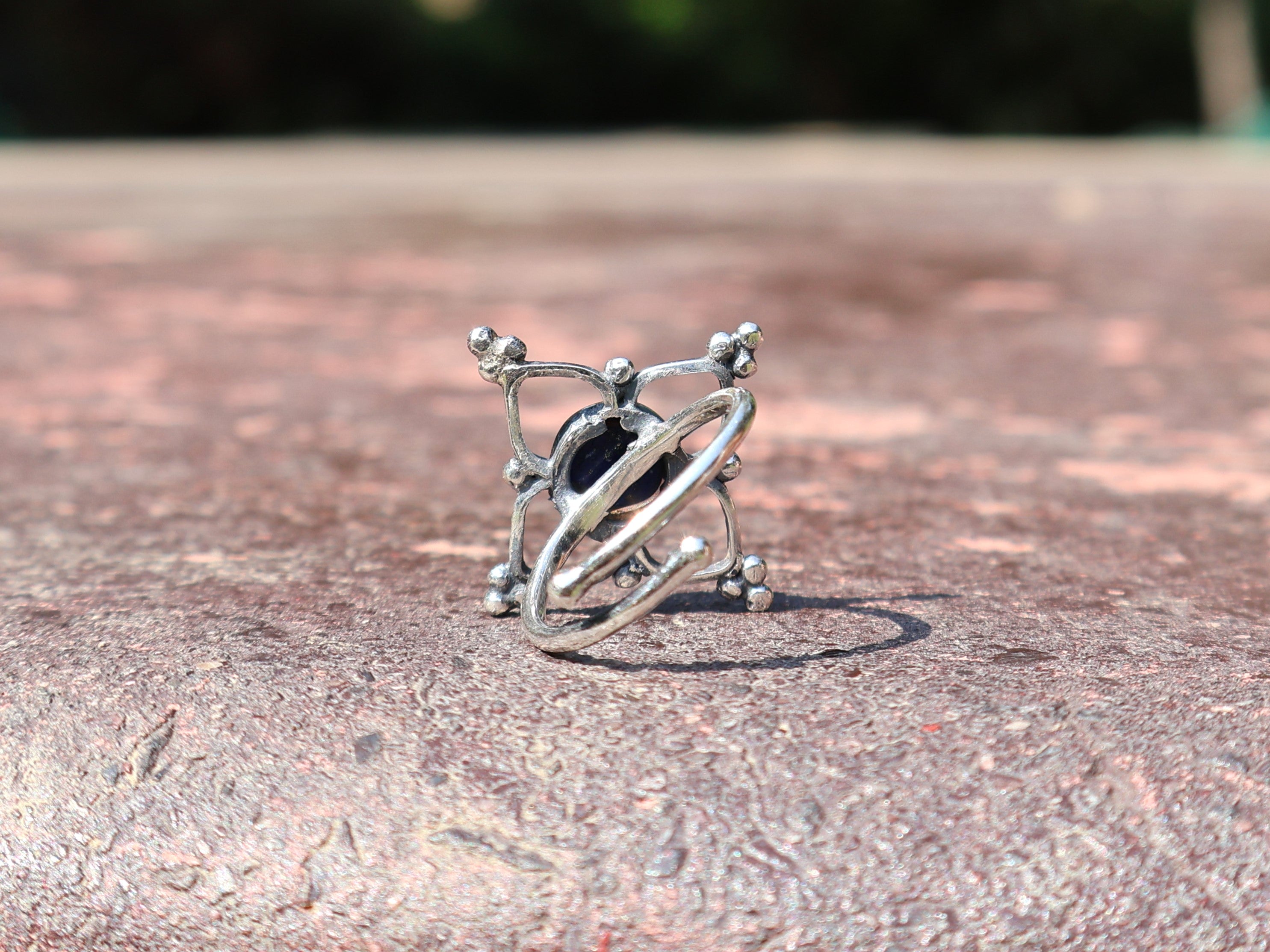 Natürlicher Lapislazuli Ring 925 Sterling Silber Ring Zierlicher Silber Lapislazuli Edelstein Geschenkring Für Frauen Verlobungsring