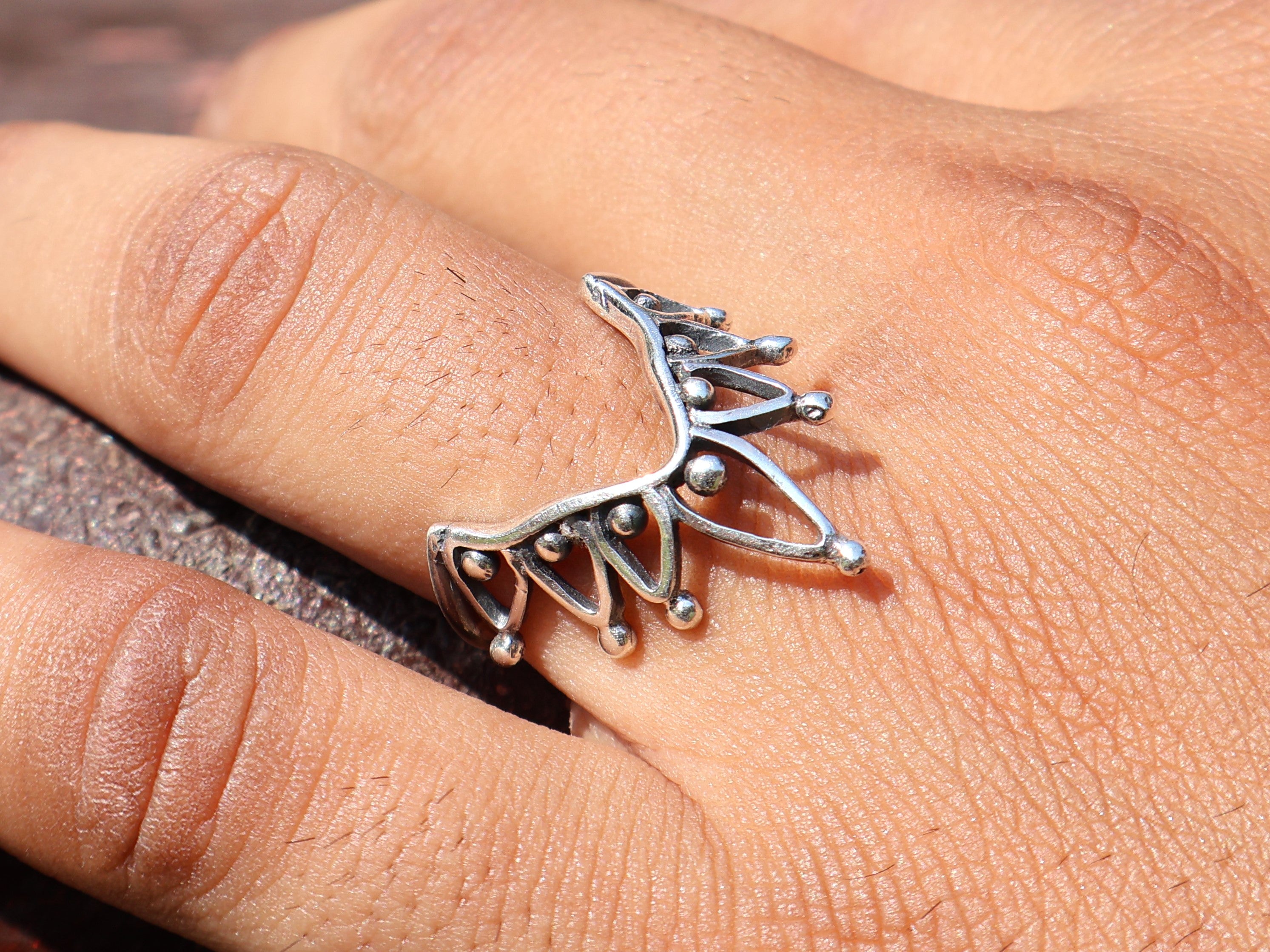 Kronenring 925 Sterling Silber Ring Handgemachter Einzigartiger Silberring Kronenring Geschenkideen Geschenk Für Sie