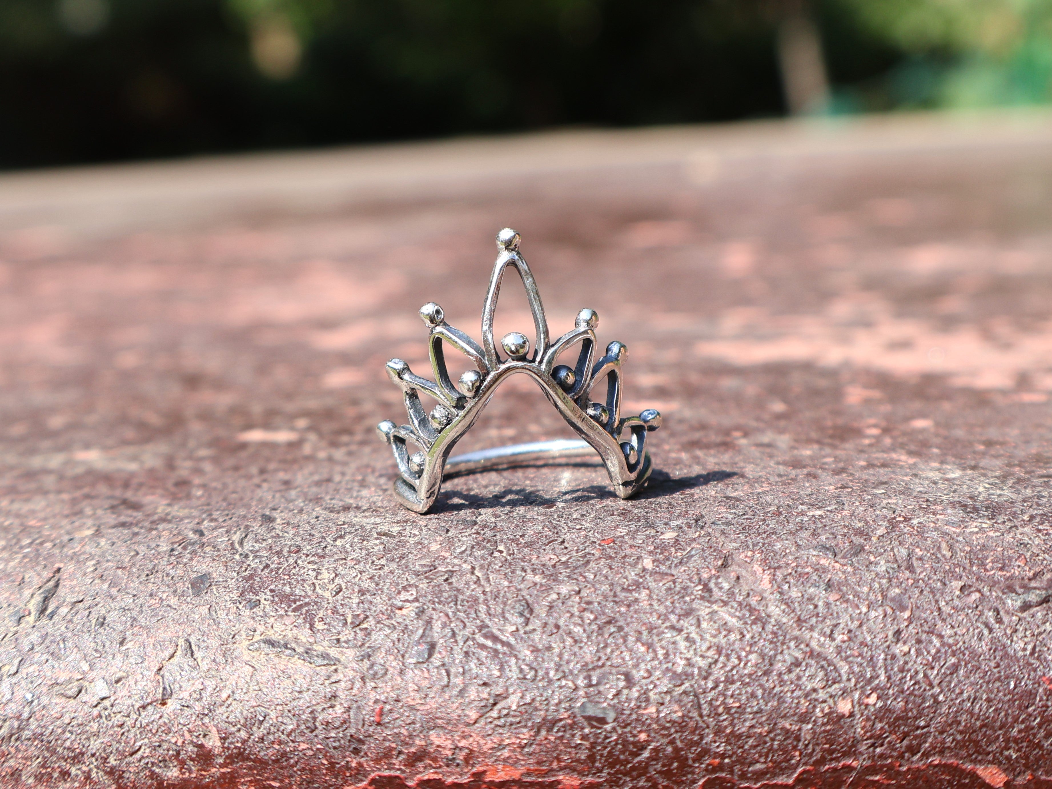 Kronenring 925 Sterling Silber Ring Handgemachter Einzigartiger Silberring Kronenring Geschenkideen Geschenk Für Sie