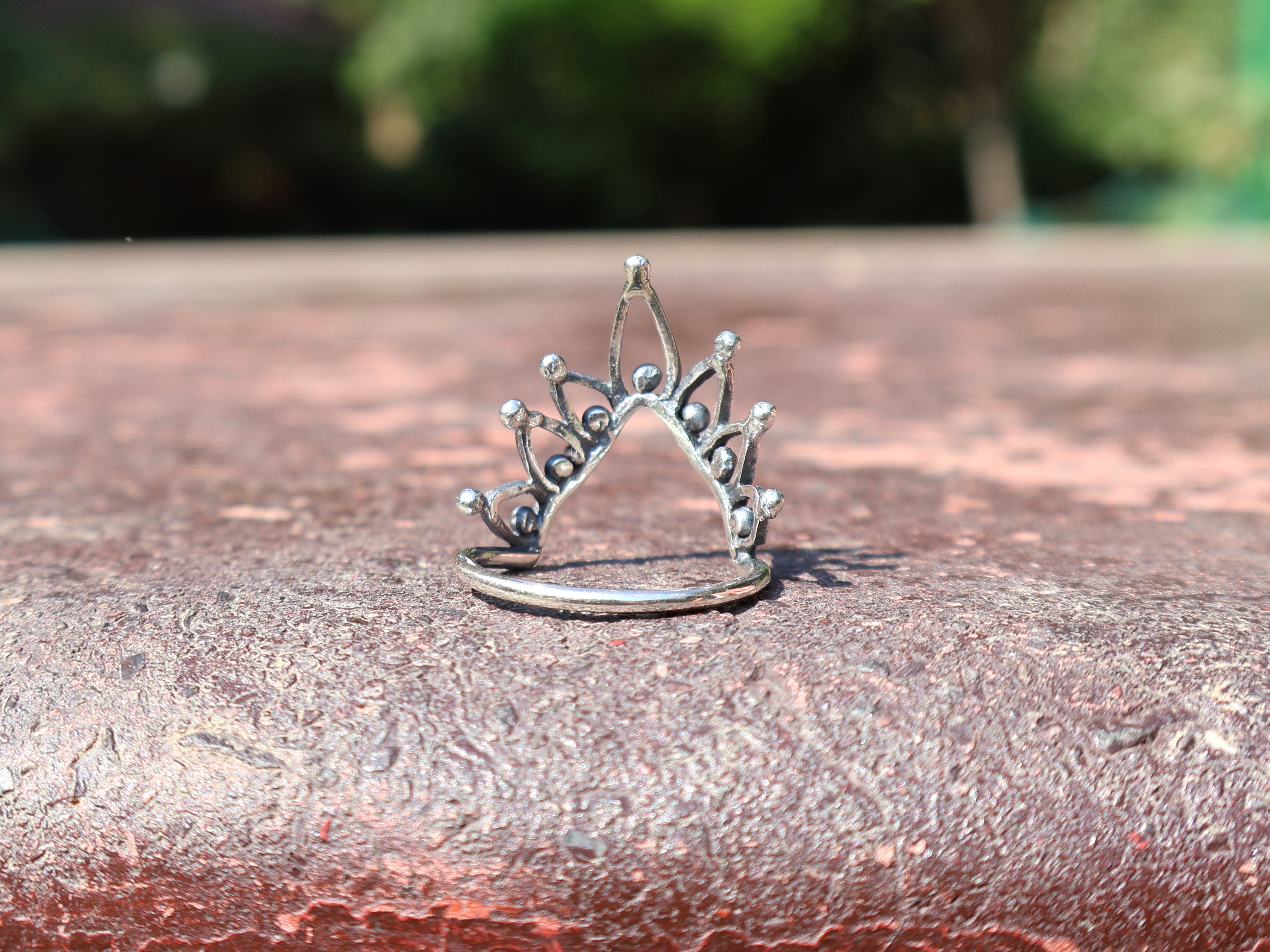 Kronenring 925 Sterling Silber Ring Handgemachter Einzigartiger Silberring Kronenring Geschenkideen Geschenk Für Sie