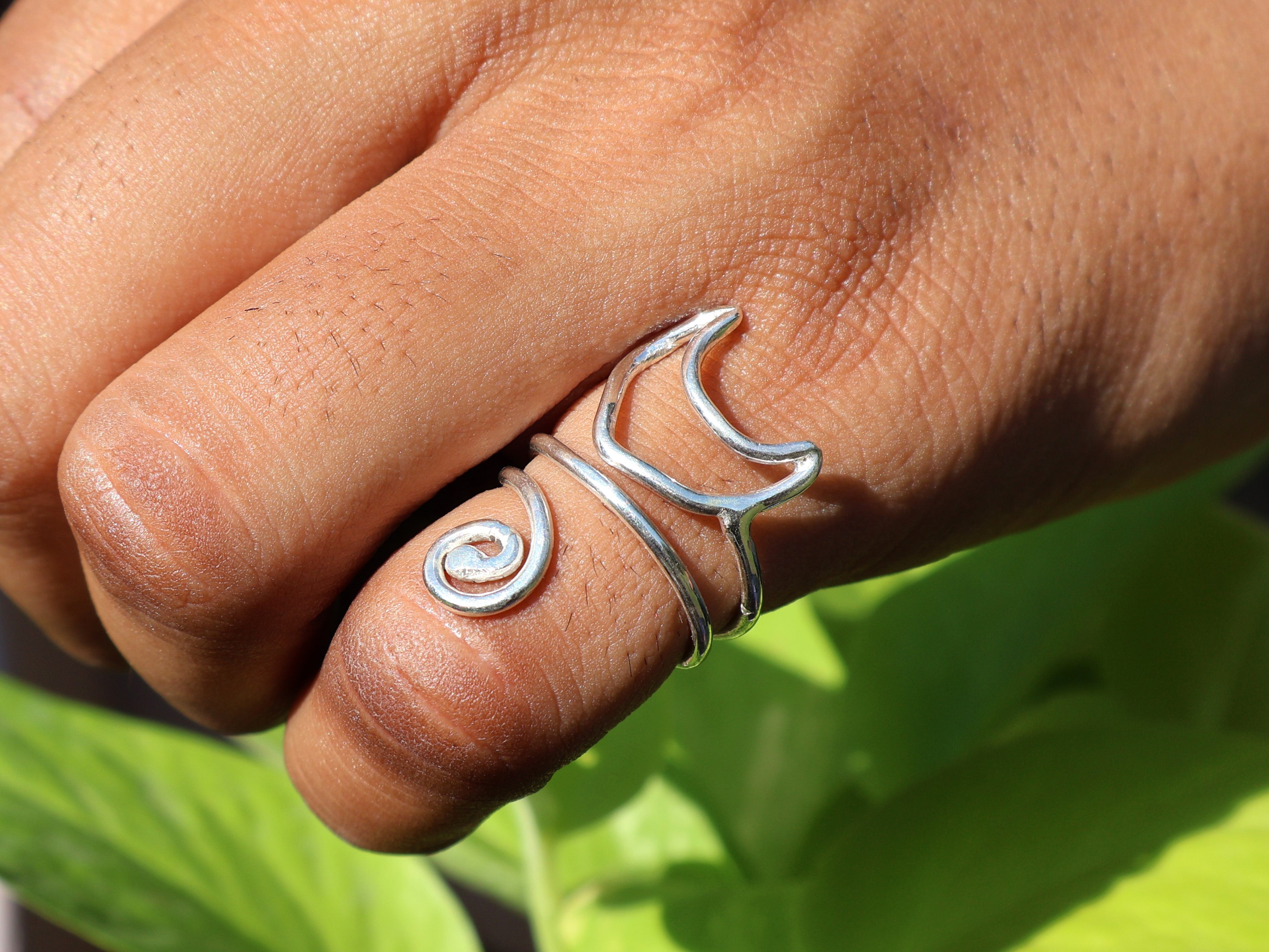 Katzenring Sterling Silber 925 Katzenschmuck Katzenliebhaber Geschenk Handgemachter Statement Ring Boho Ring Geschenk für Sie