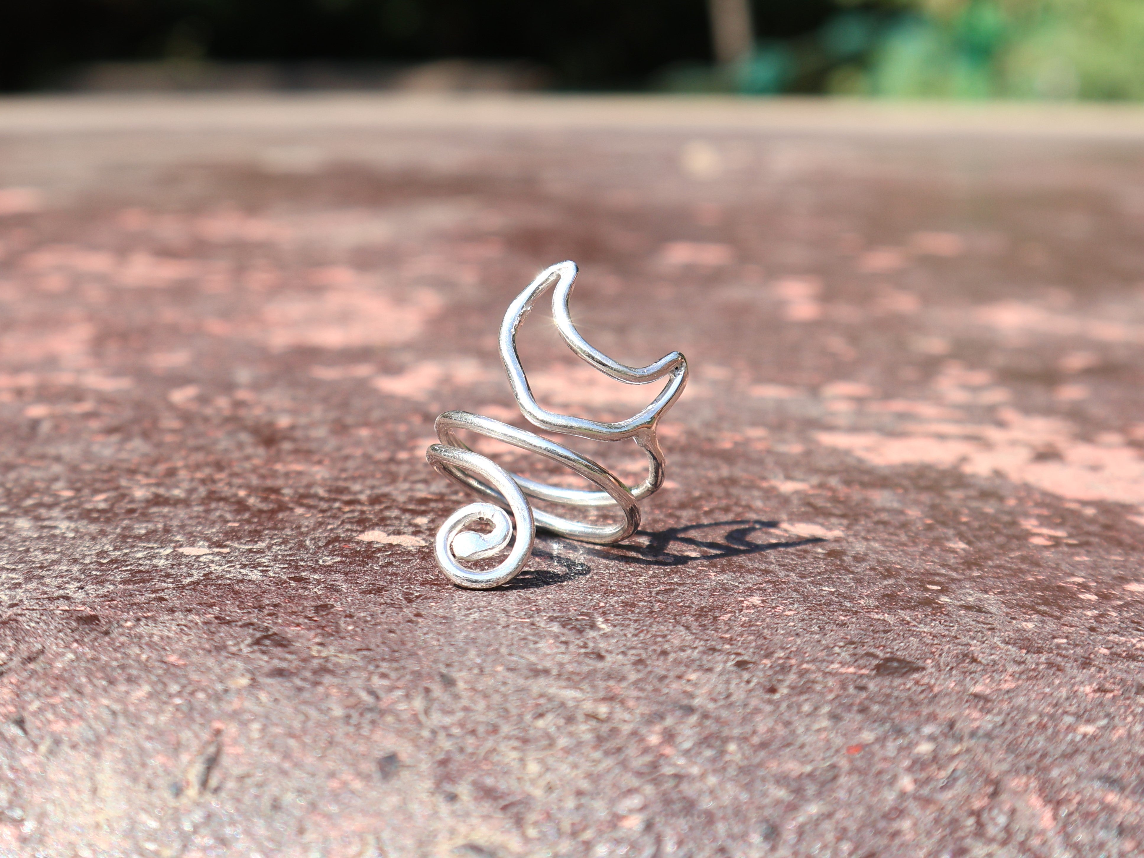 Katzenring Sterling Silber 925 Katzenschmuck Katzenliebhaber Geschenk Handgemachter Statement Ring Boho Ring Geschenk für Sie
