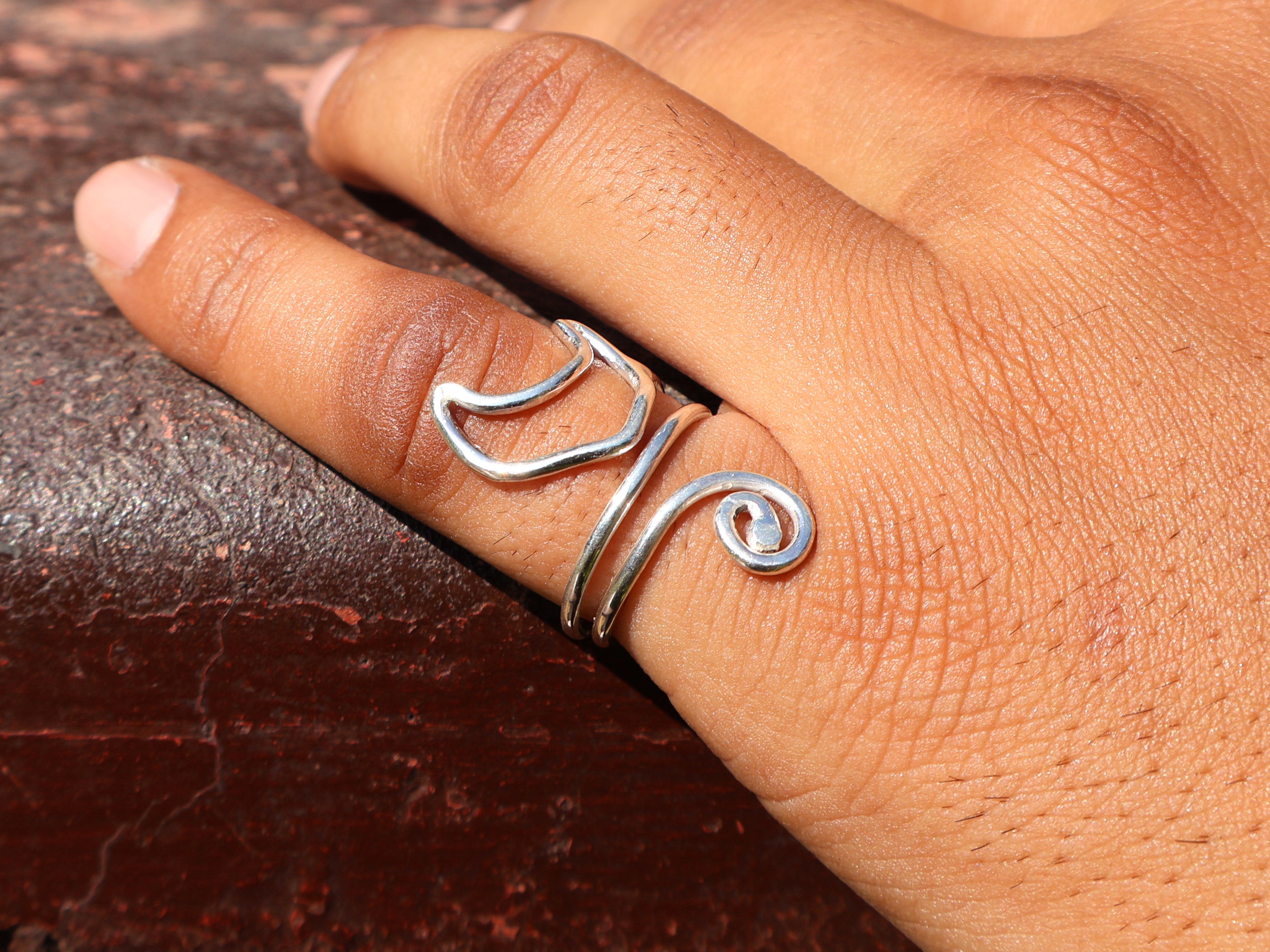 Katzenring Sterling Silber 925 Katzenschmuck Katzenliebhaber Geschenk Handgemachter Statement Ring Boho Ring Geschenk für Sie