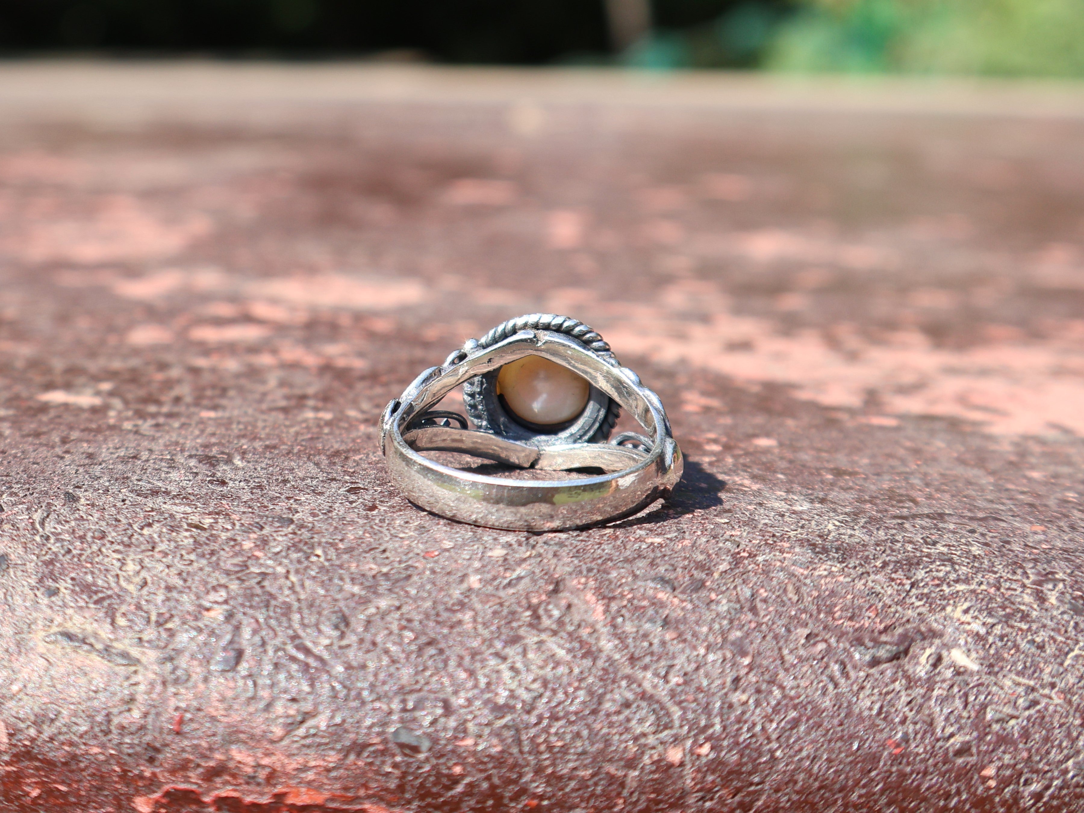 Süßwasser Perlenring 925 Silber Statement Ring Handgemachter Ring Geschenk für Sie Boho Zierlicher Ring