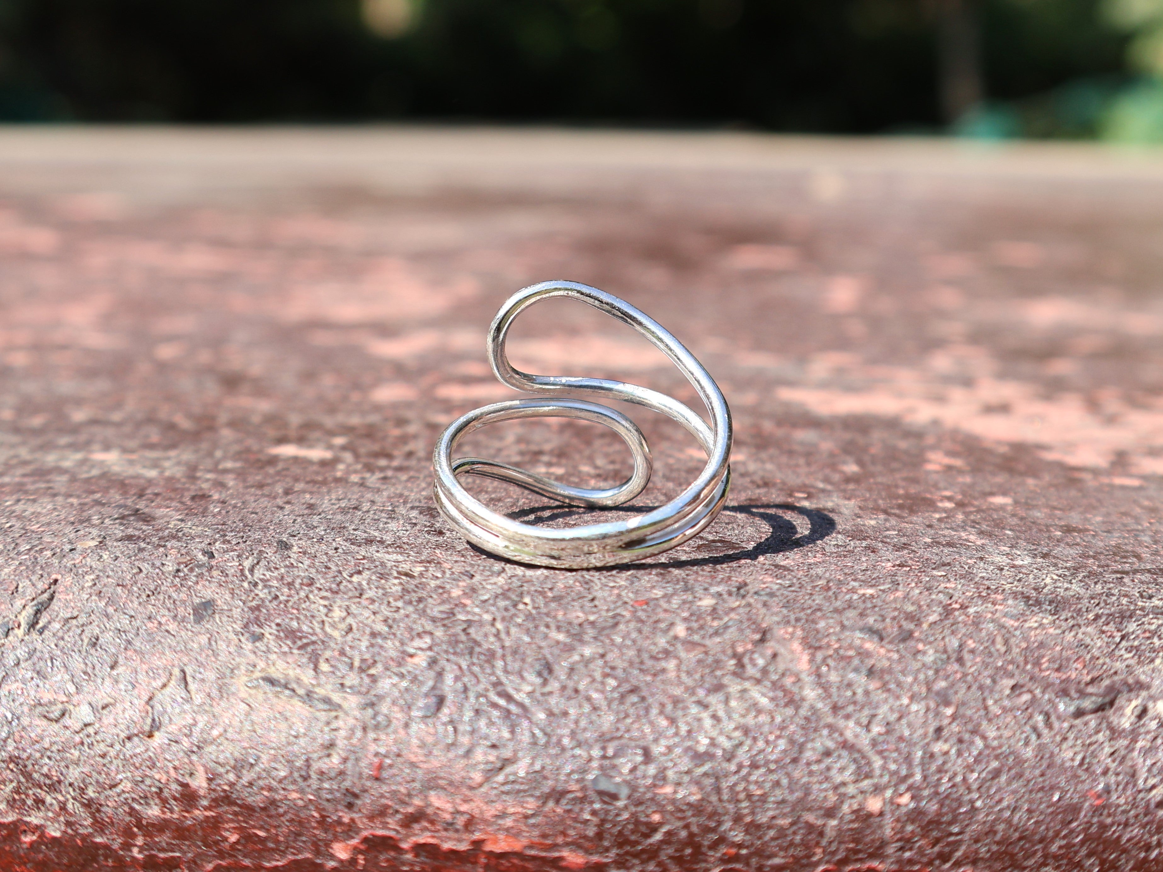 Spiral Statement-Ring 925er Sterlingsilber Damenring Einzigartiger Ring Geschenk Für Sie Handgefertigter Bohemian Ring
