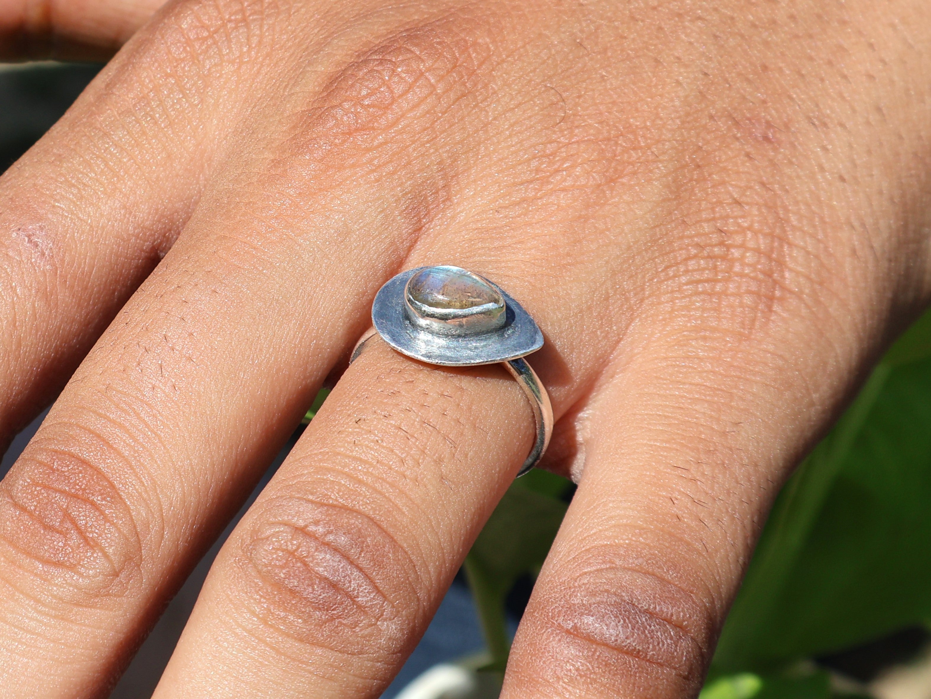 Labradorit Ring 925 Sterling Silber Ring Blauer Feuerstein Birnenform Edelstein Ring Boho Ring Geschenk Für Sie