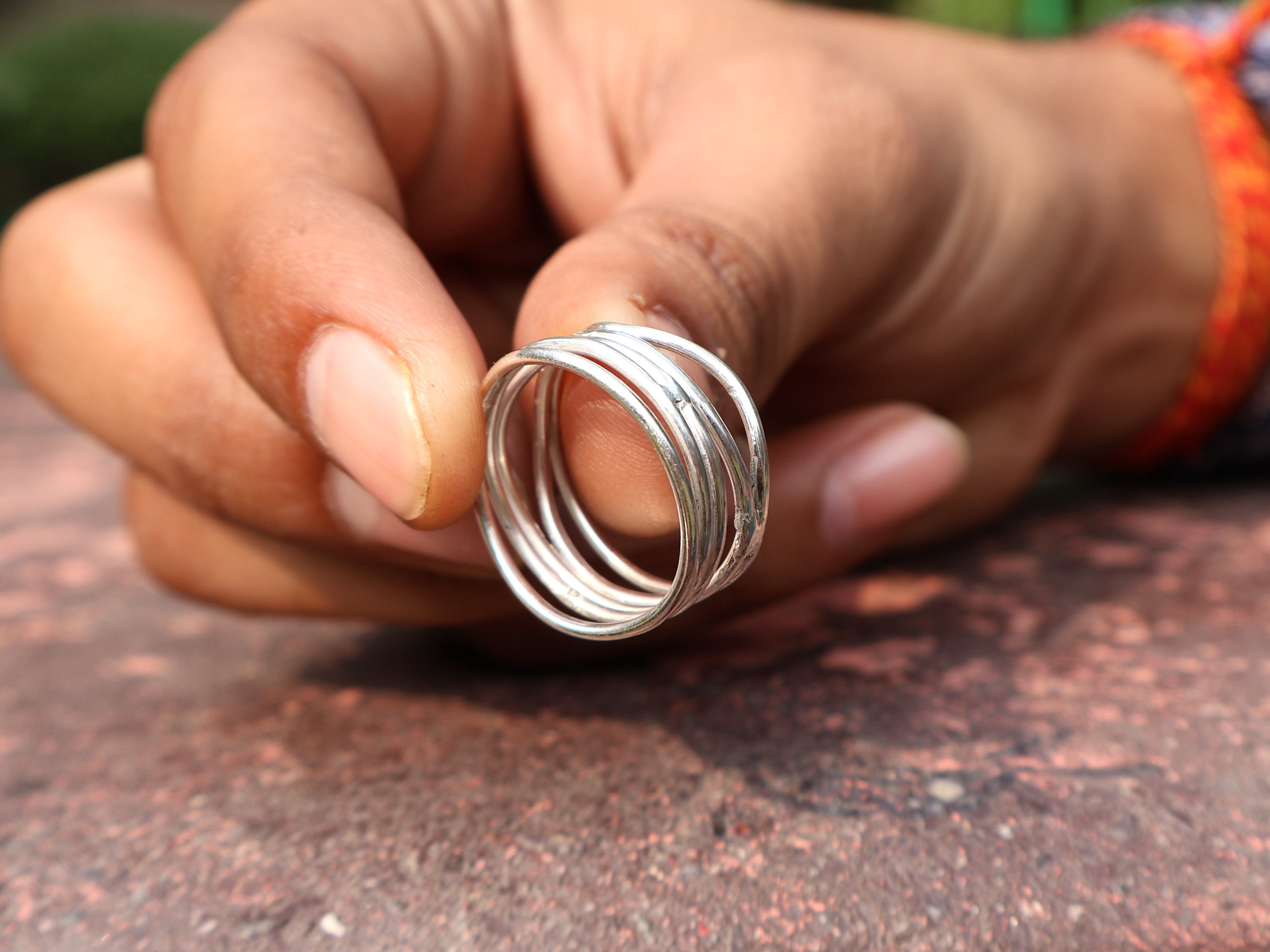 Handgemachter Spiralring 925 Sterling Silber Statement Damenring Einzigartiger Ring Geschenk Für Sie