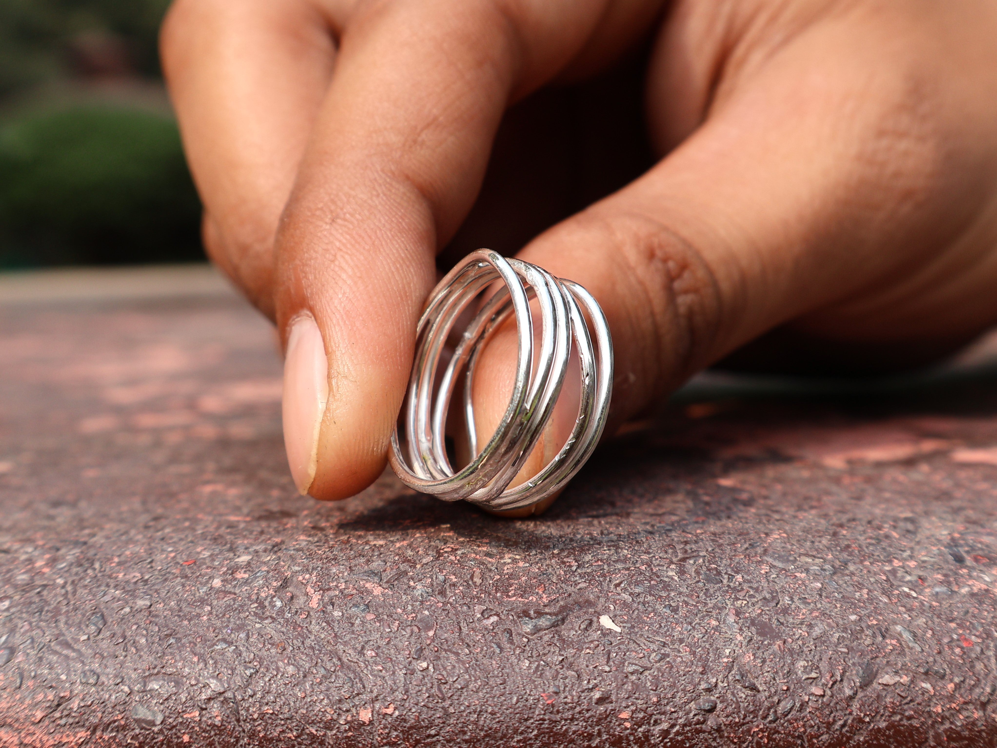 Handgemachter Spiralring 925 Sterling Silber Statement Damenring Einzigartiger Ring Geschenk Für Sie