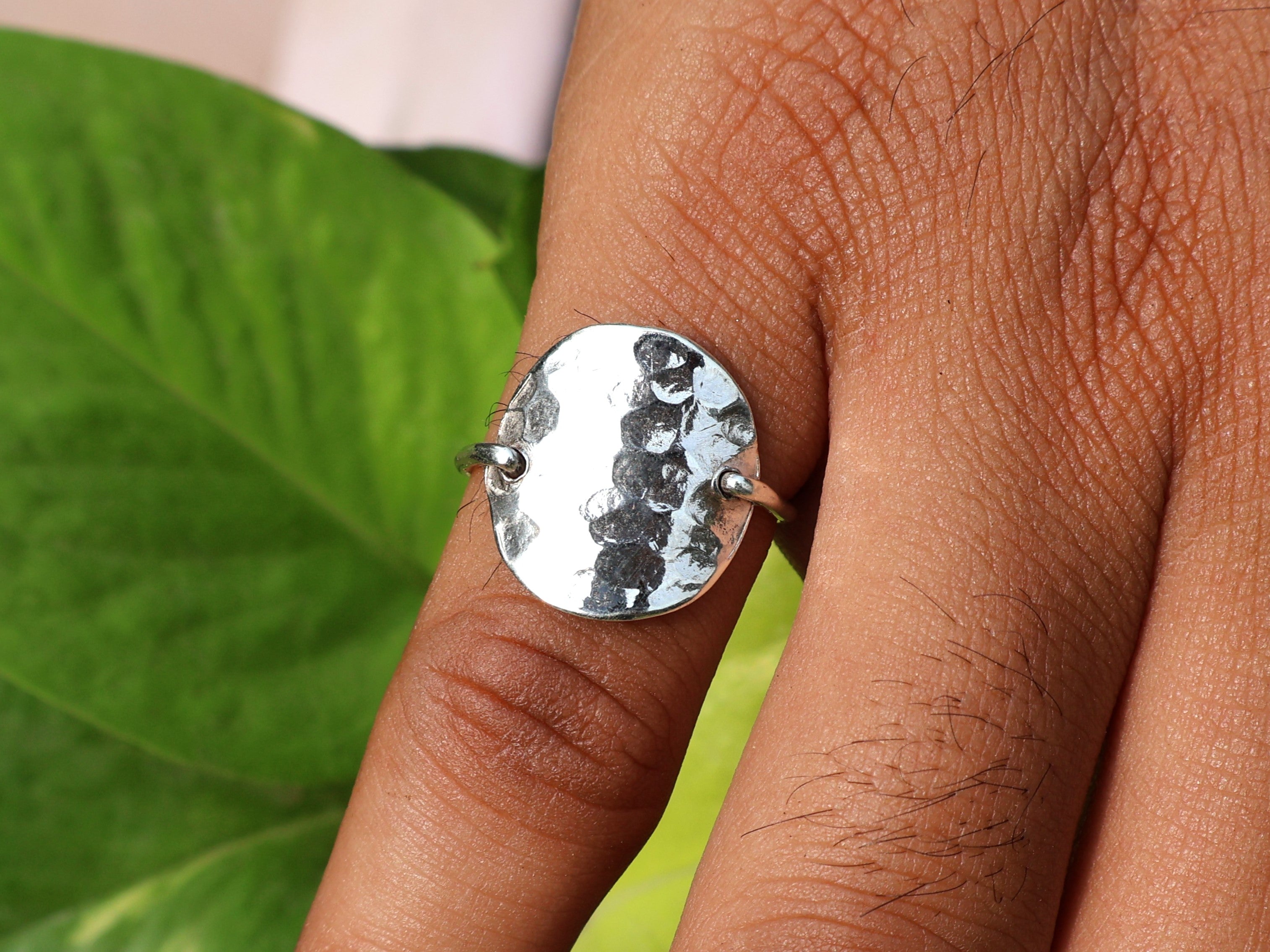 Gehamerde Bandring 925 Zilveren Ring Boho Stapelring Alledaagse Handgemaakte Ring Cadeau Voor Haar