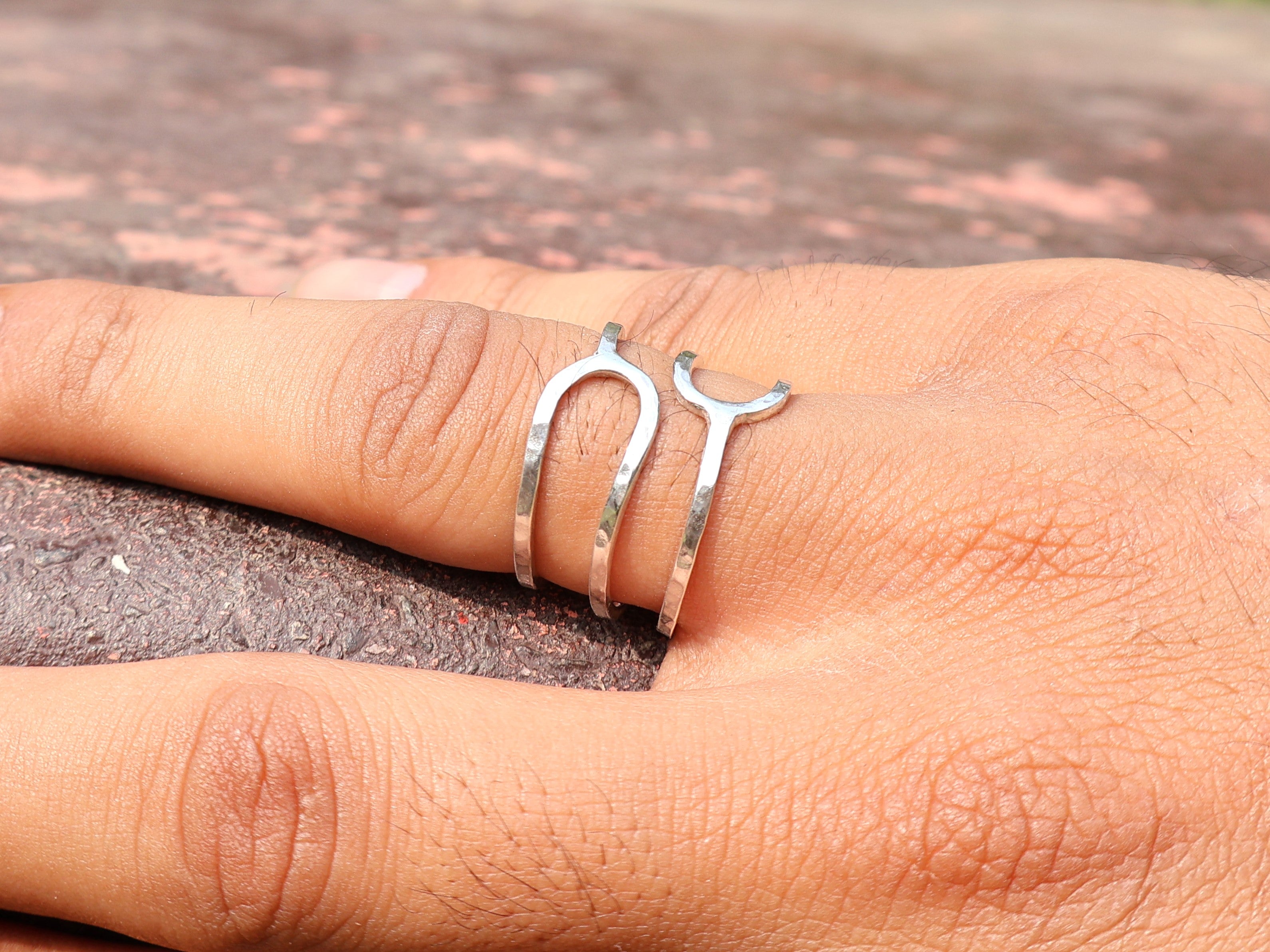 Gehämmerter Spiralring 925 Silberring Boho Statement Ring Alltag Handgemachter Ring Geschenk für Sie