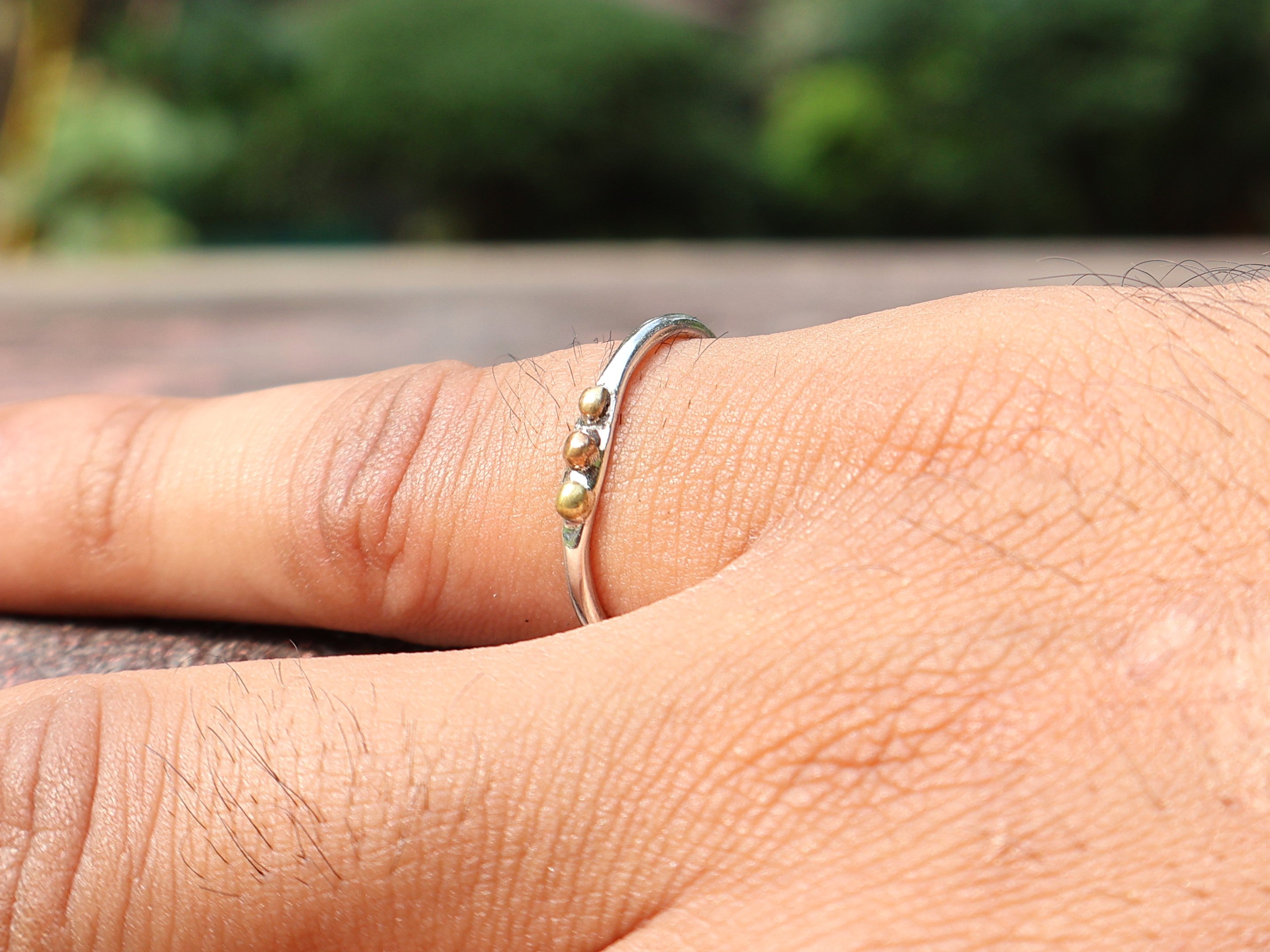 Zilveren stippenring 925 zilveren ring handgemaakte stapelring bedelring fijne ring bohemien subtiele ring cadeau voor haar