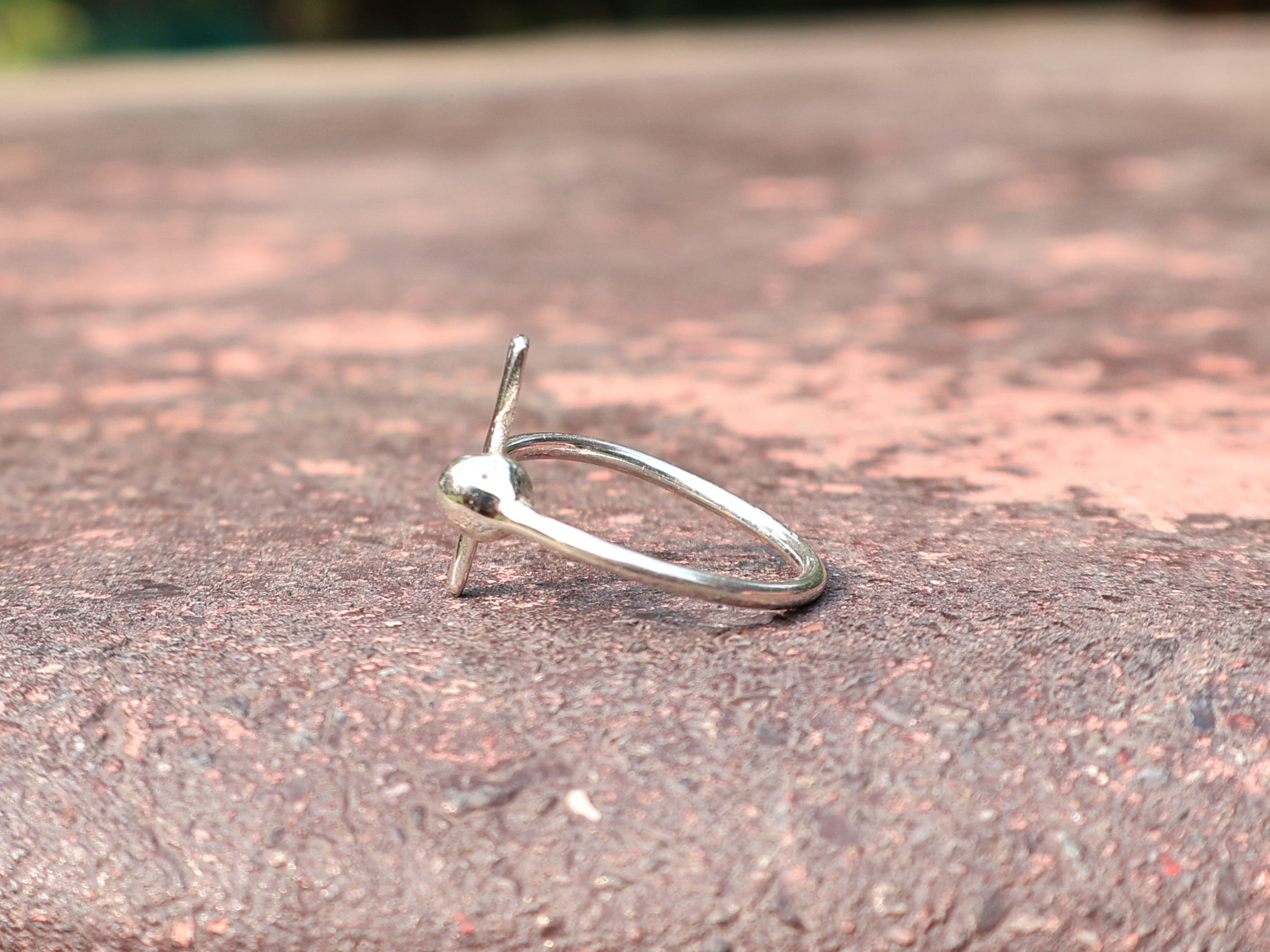 Offener Ring, zarter Damenring, Stapelring, 925er Silberring, einzigartiger Stäbchenring, verstellbarer moderner Ring