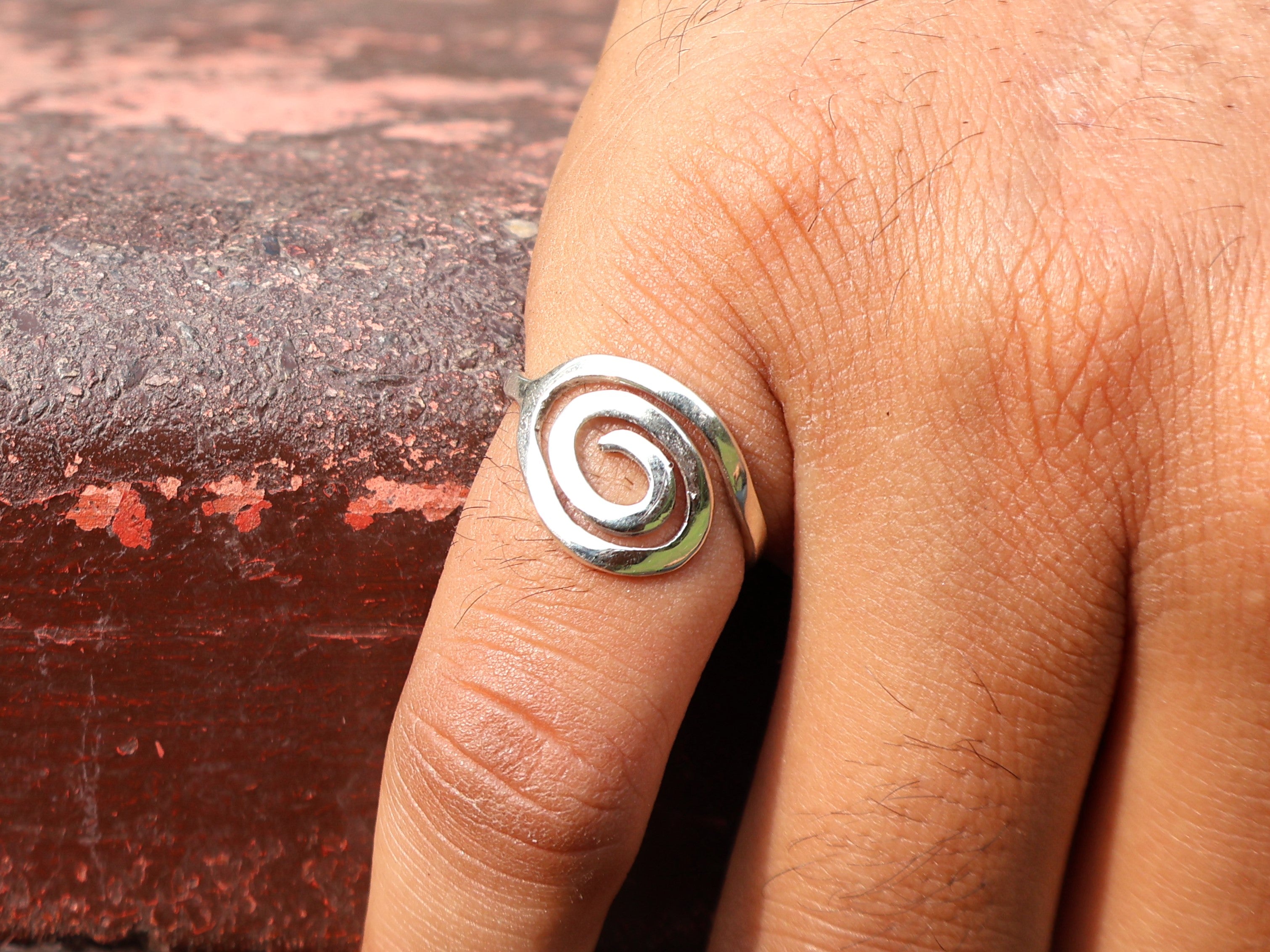 Handgemaakte Zilveren Spiraal Ring 925 Sterling Zilveren Spiraal Sieraden Dames Ring Unieke Stapelring Sieraden Voor Haar