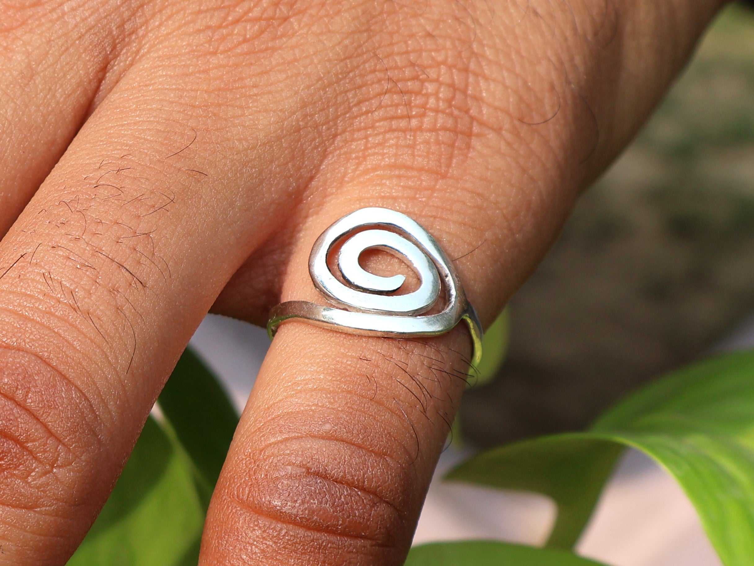 Handgemaakte Zilveren Spiraal Ring 925 Sterling Zilveren Spiraal Sieraden Dames Ring Unieke Stapelring Sieraden Voor Haar