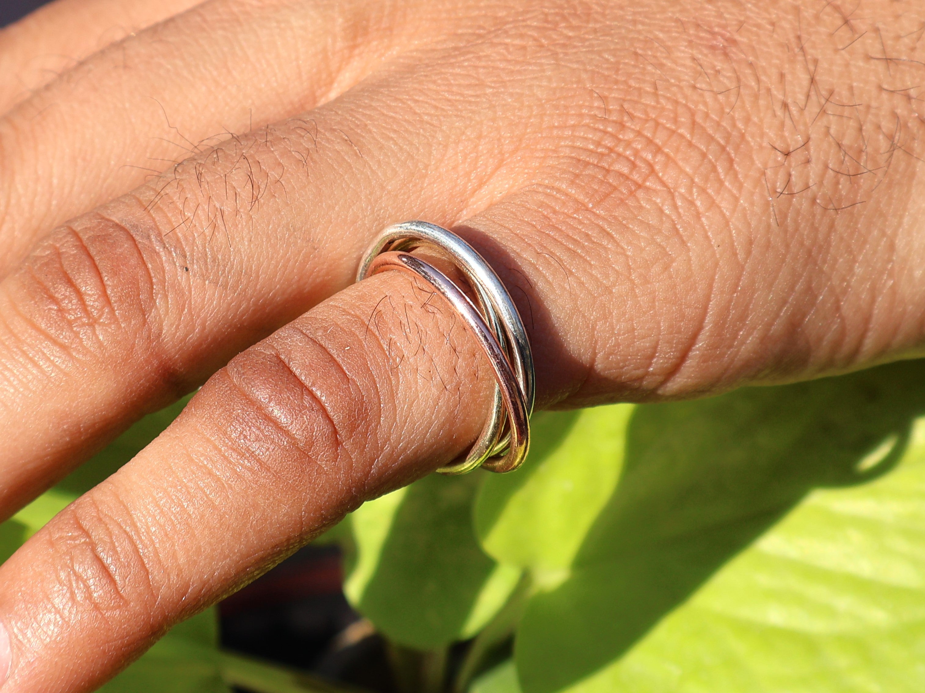 Drievoudige Band Ring 925 Sterling Zilveren Statement Ring Handgemaakte Ring Cadeau voor Haar Multi Band Ring