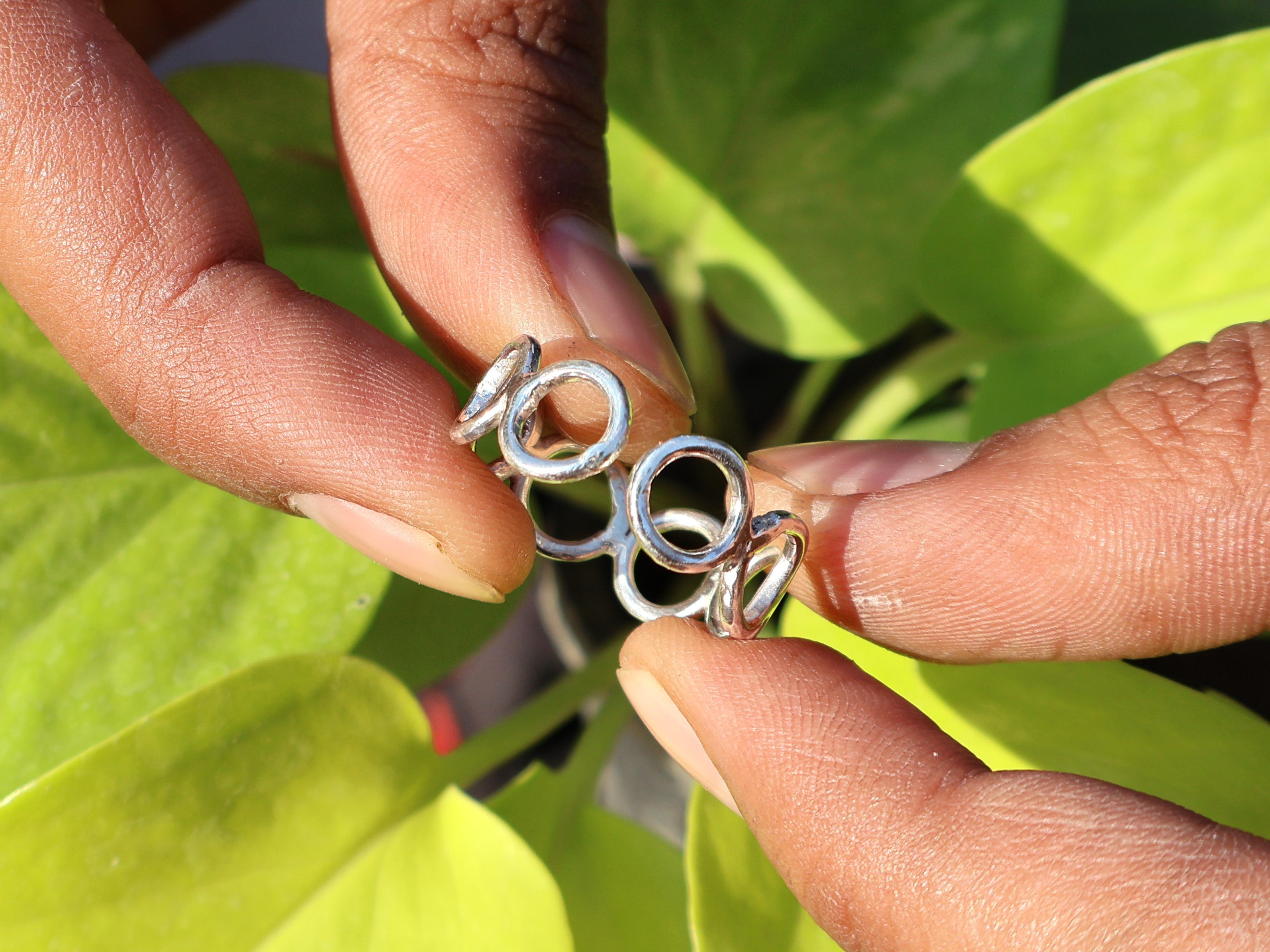 Offener Kreis Bandring 925er Sterlingsilber Handgemachter Silberbandring Silberschmuck Geschenk für sie Multi-Kreisring