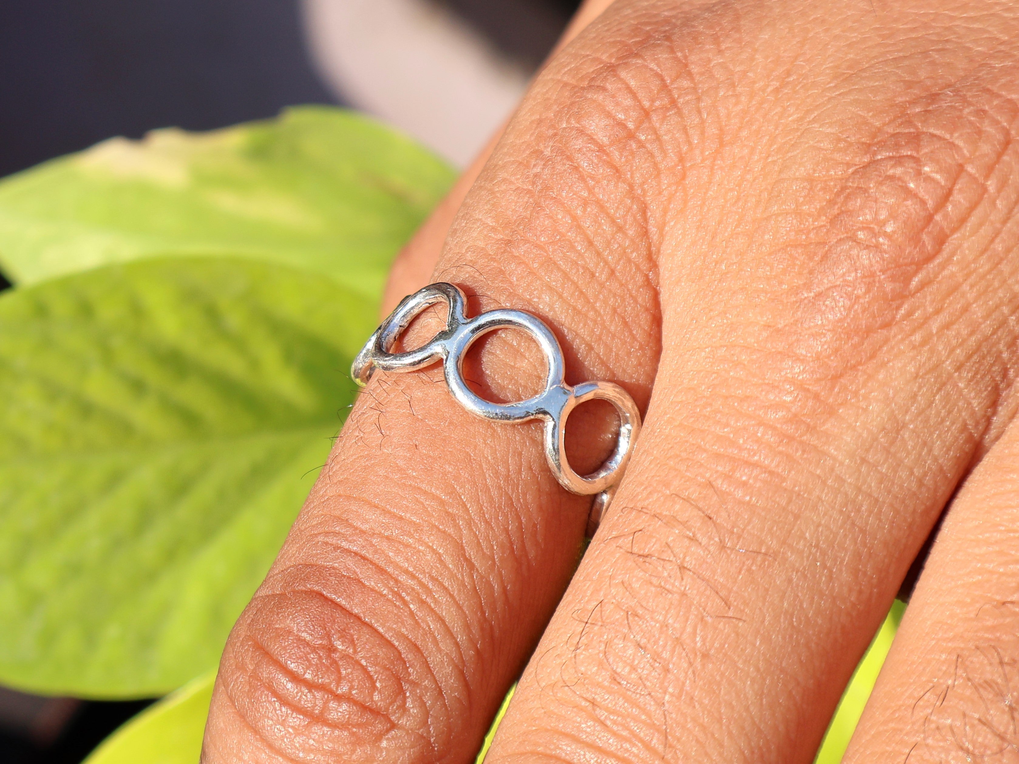 Offener Kreis Bandring 925er Sterlingsilber Handgemachter Silberbandring Silberschmuck Geschenk für sie Multi-Kreisring