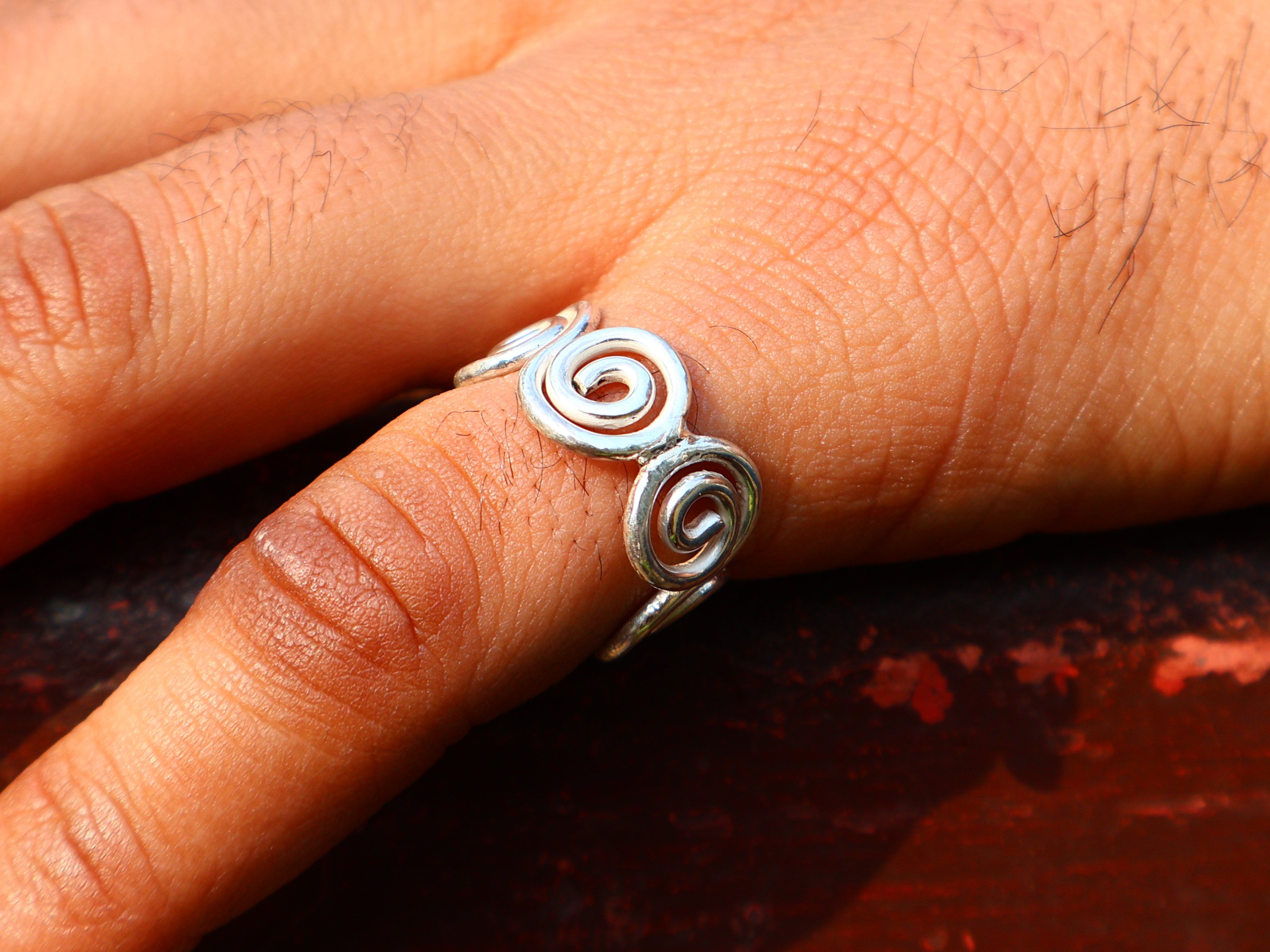Handgemachter Silberspiralring 925 Sterling Silber Spiral Schmuck Damenring Einzigartiger Statement-Ring Schmuck für Sie