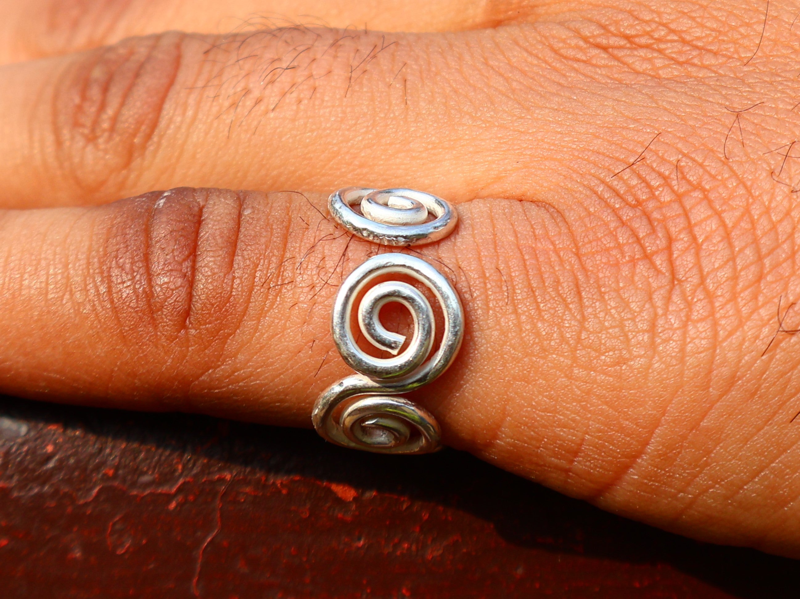 Handgemachter Silberspiralring 925 Sterling Silber Spiral Schmuck Damenring Einzigartiger Statement-Ring Schmuck für Sie