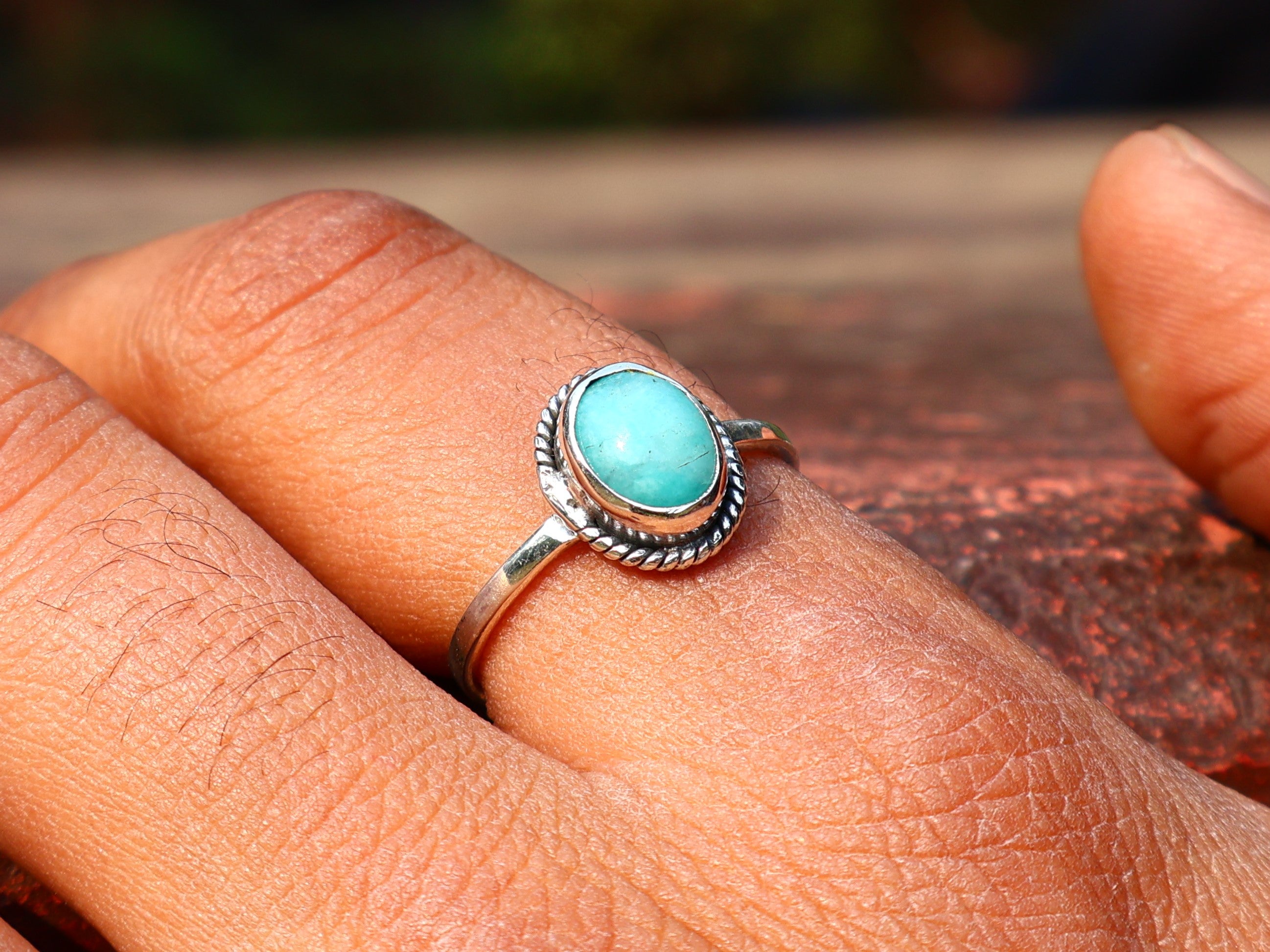 Natuurlijke Larimar Ovale Edelsteen Ring 925 Sterling Zilveren Ring Voor Vrouwen Larimar Massief Zilveren Ring Voor Haar Oceaan Larimar Ring Verjaardagscadeau Ring