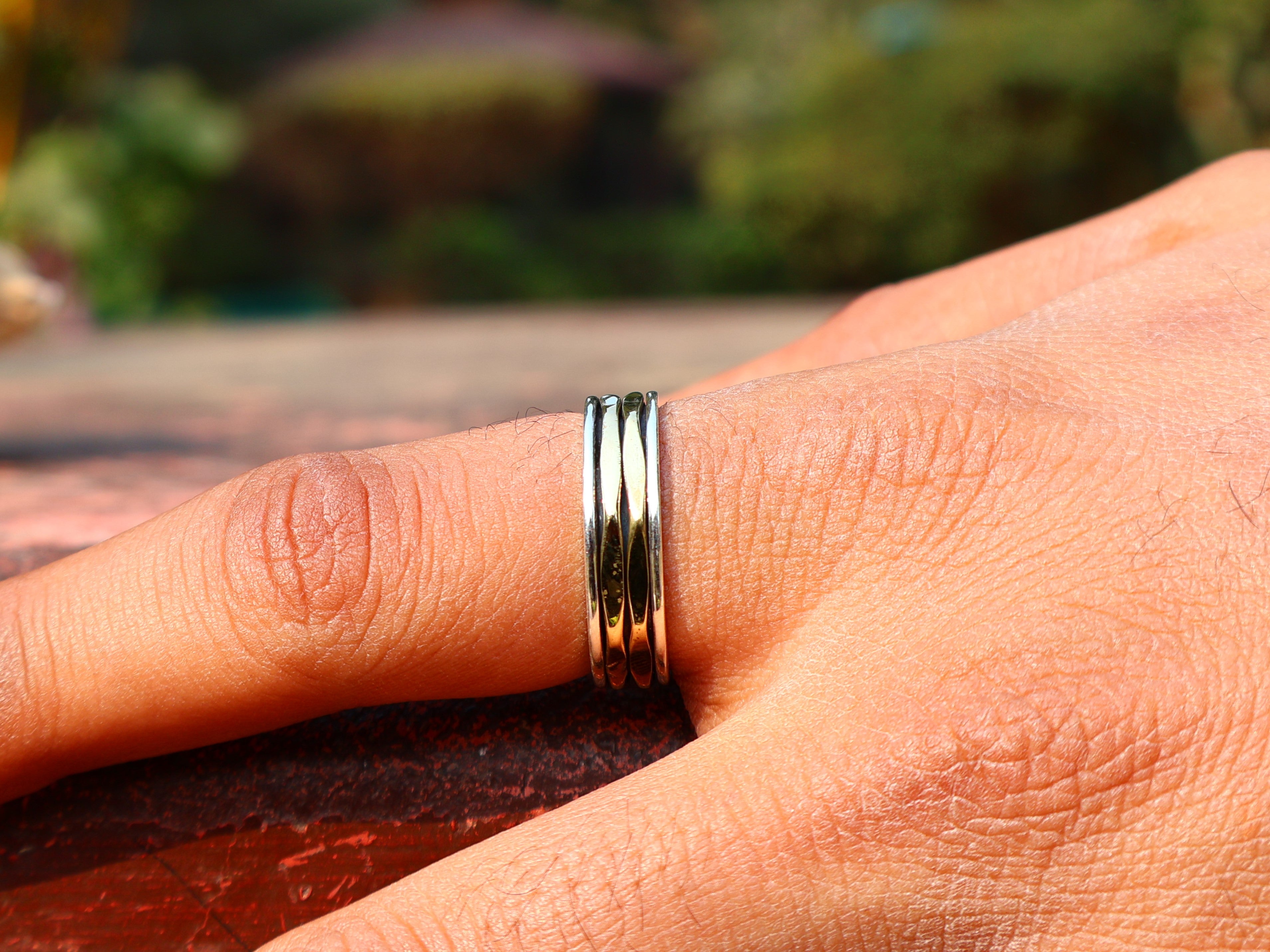 Spinner-Bandring, 925er Silberring, Silber-Bandring, handgefertigter Silber-Spinner-Ring für Damen, Yoga-Ring, Geschenk für sie