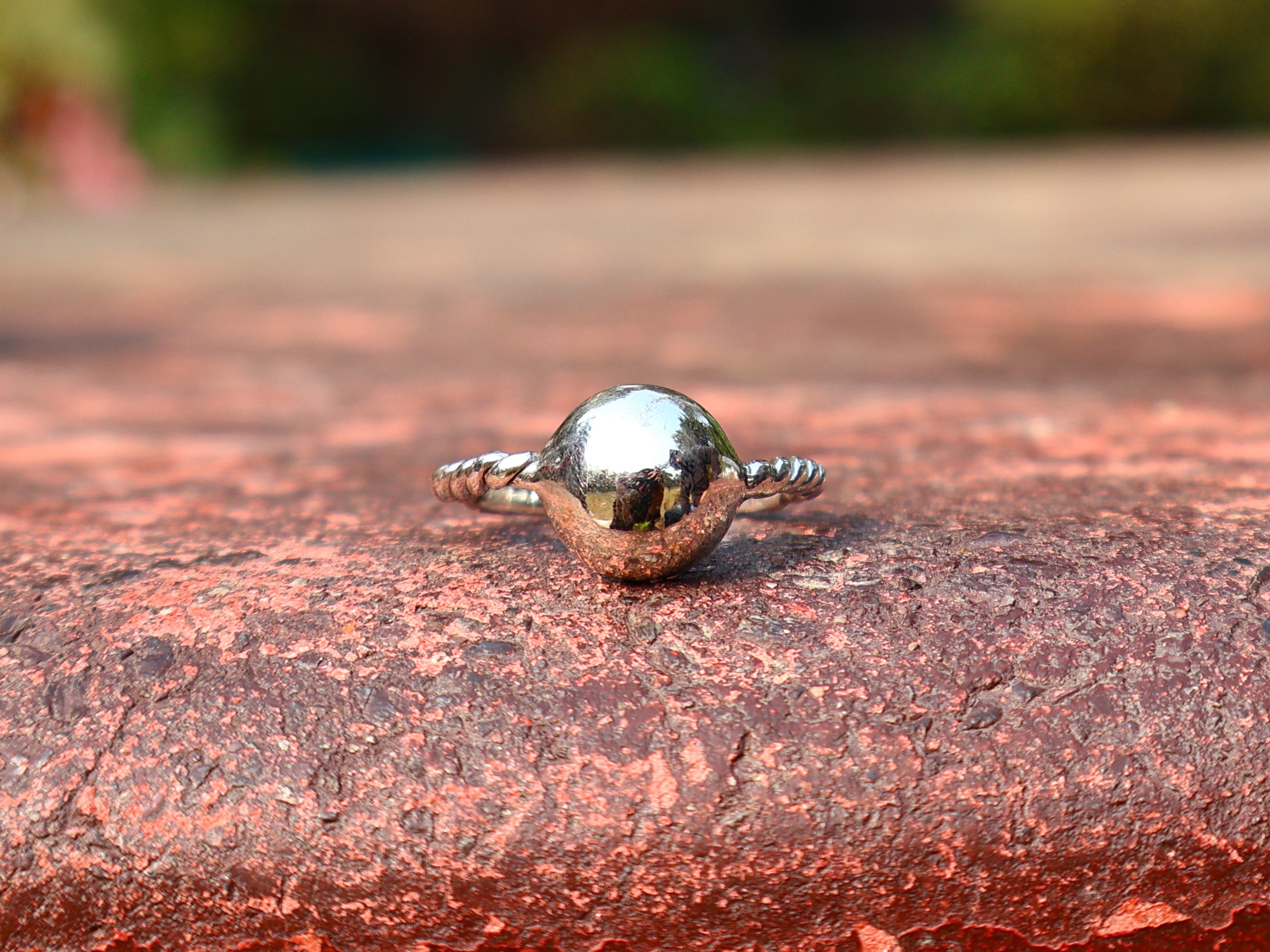 925 Sterling Silber Kugelring Kugelring Stapelring Handgemachter Ring Böhmischer Ring Geschenk für Sie