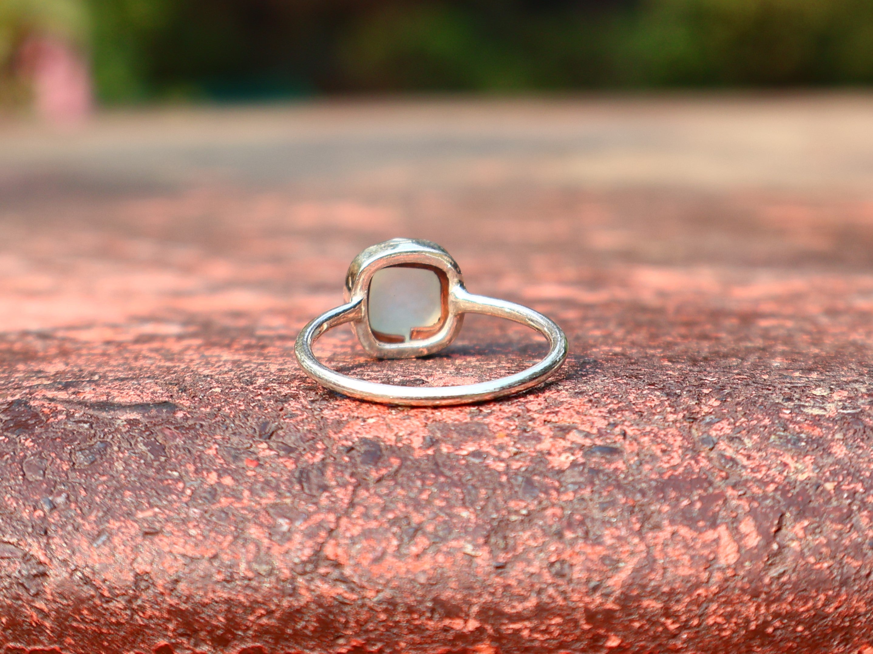 Aqua Chalcedon Ring Quadratischer Edelsteinring Handgemachter Silberring Einzigartiger Ring Geburtssteinring 925 Sterling Silberring