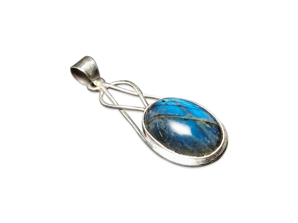Labradorit-Anhänger, Sterling Silber Anhänger, Edelstein-Anhänger, Blauer Flash Labradorit, handgefertigter Anhänger, einzigartiger Anhänger, Geburtsstein-Anhänger