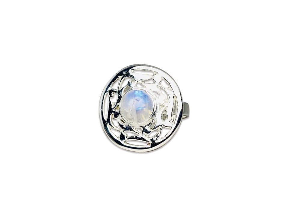Regenbogen Mondstein Ring 925 Sterling Silber Mondstein Silberring Juni Geburtsstein Handgemachter Designer Ring Edelsteinring