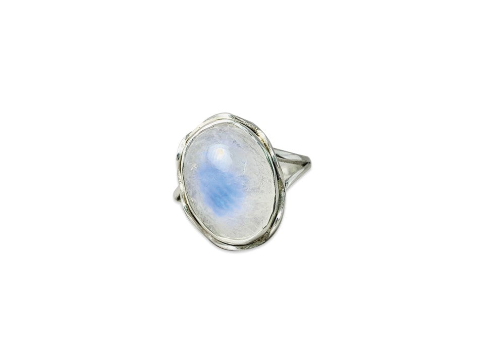 Natürlicher Regenbogen Mondstein Ring 925 Sterling Silber Handgemachter Ring Edelsteinring Ovaler Mondsteinring Geschenk Für Sie