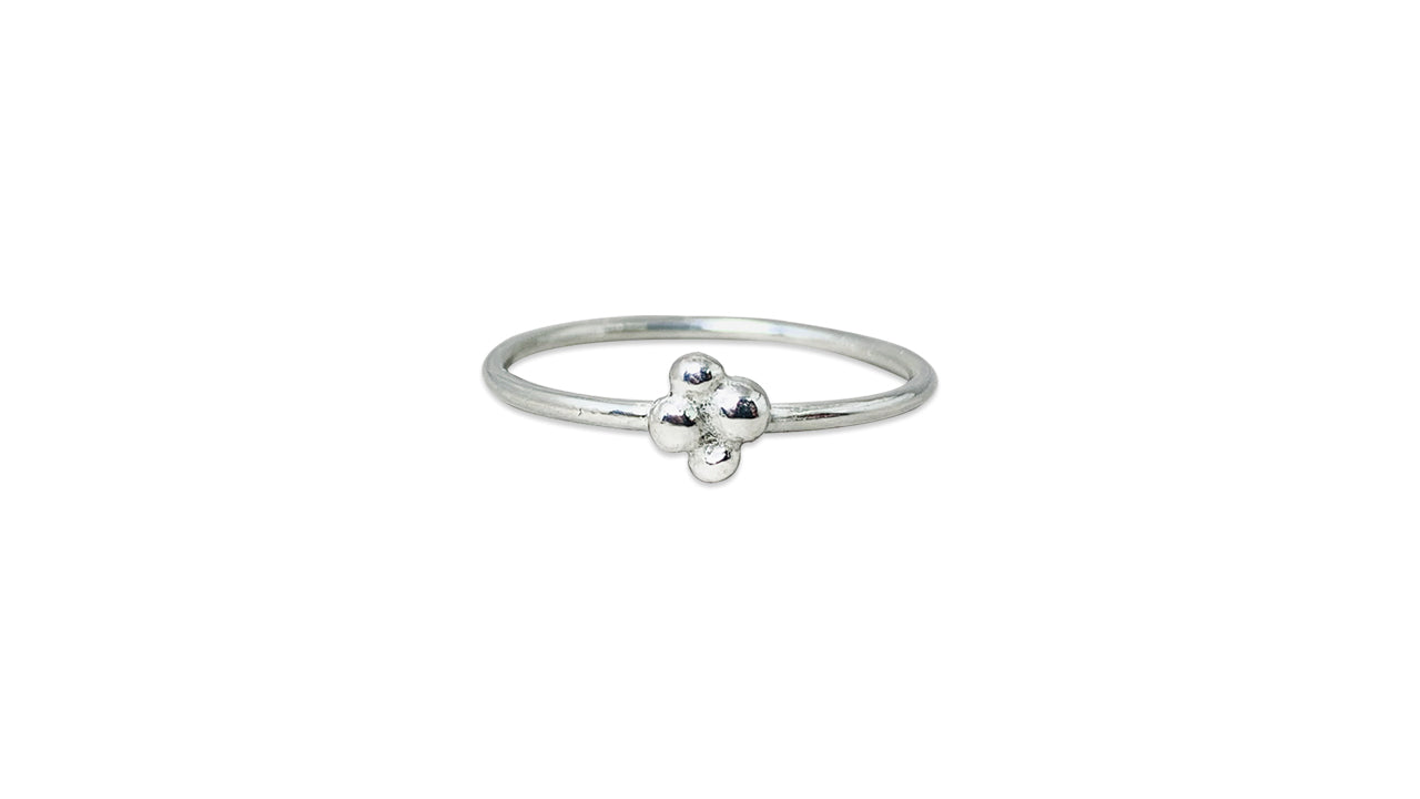 Stapelbarer Punktring 925 Sterling Silber Ring Handgefertigter Stapelbarer Kleiner Silberring Schlichter Ring Alltagsring