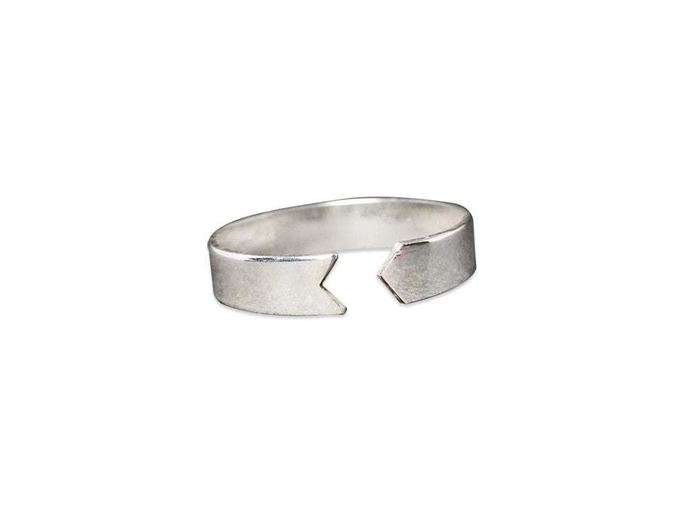 Pfeilring 925 Sterling Silber Verstellbarer Statement-Bandring Handgemachter Ring Geschenk für Sie