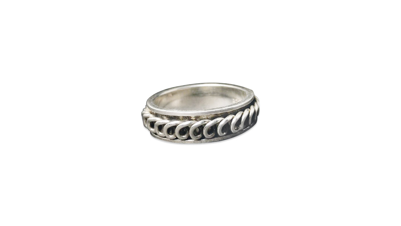 Damen Spinner Ring 925 Sterling Silber Bandring Spiralring Handgemachter Ring Einzigartiger Ring Schmuck Für Sie